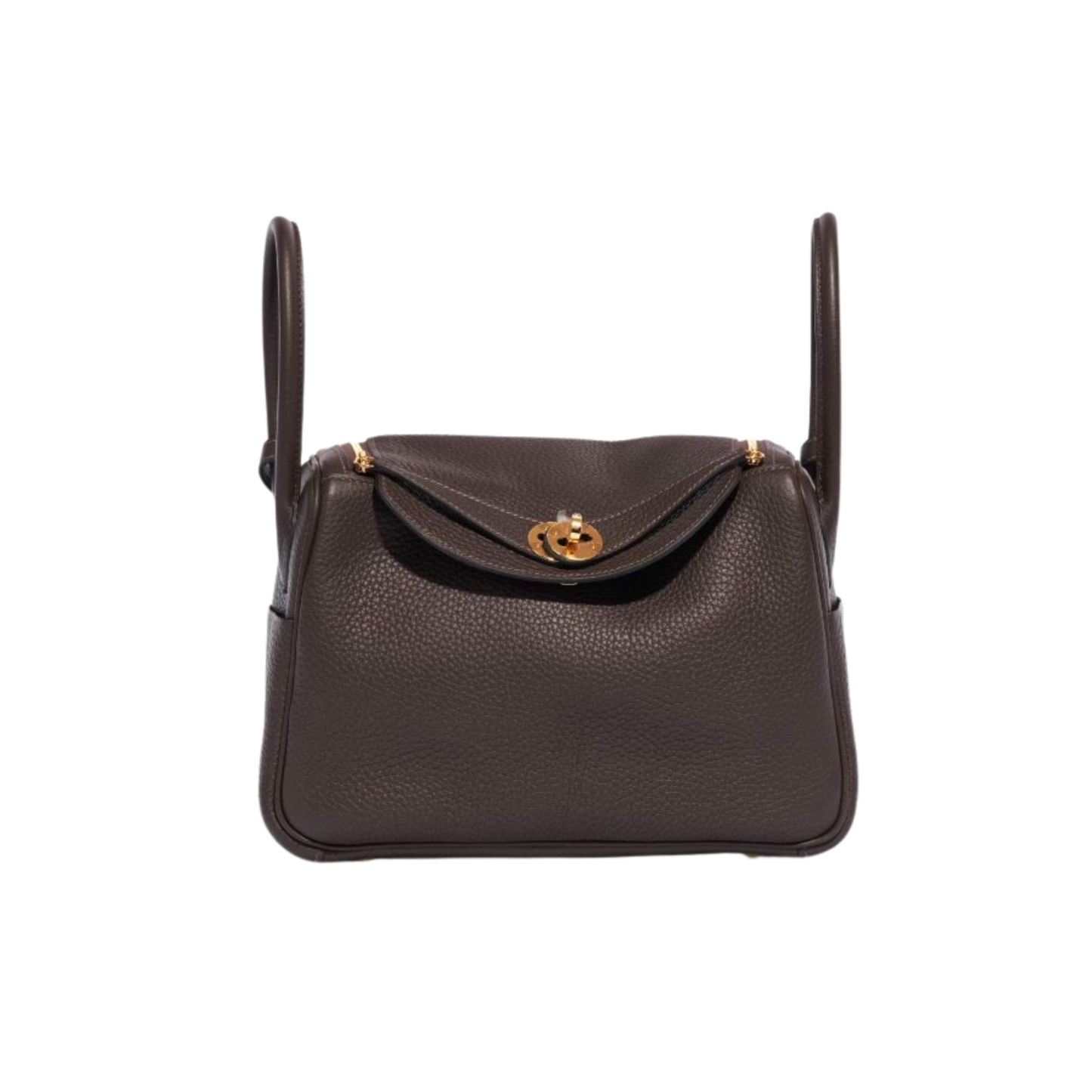 Hermes Lindy 26 Chocolat Clemence Leather