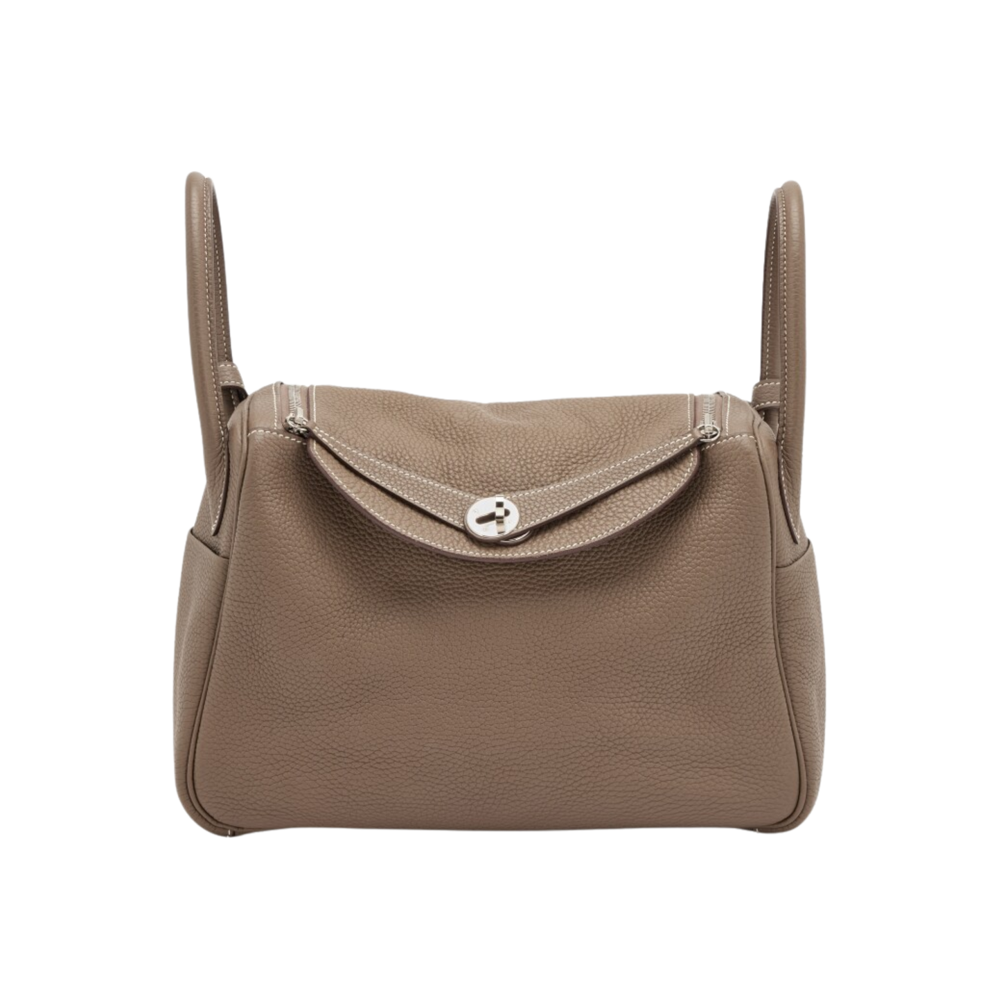 Hermes Lindy 30 Etoupe Clemence Leather