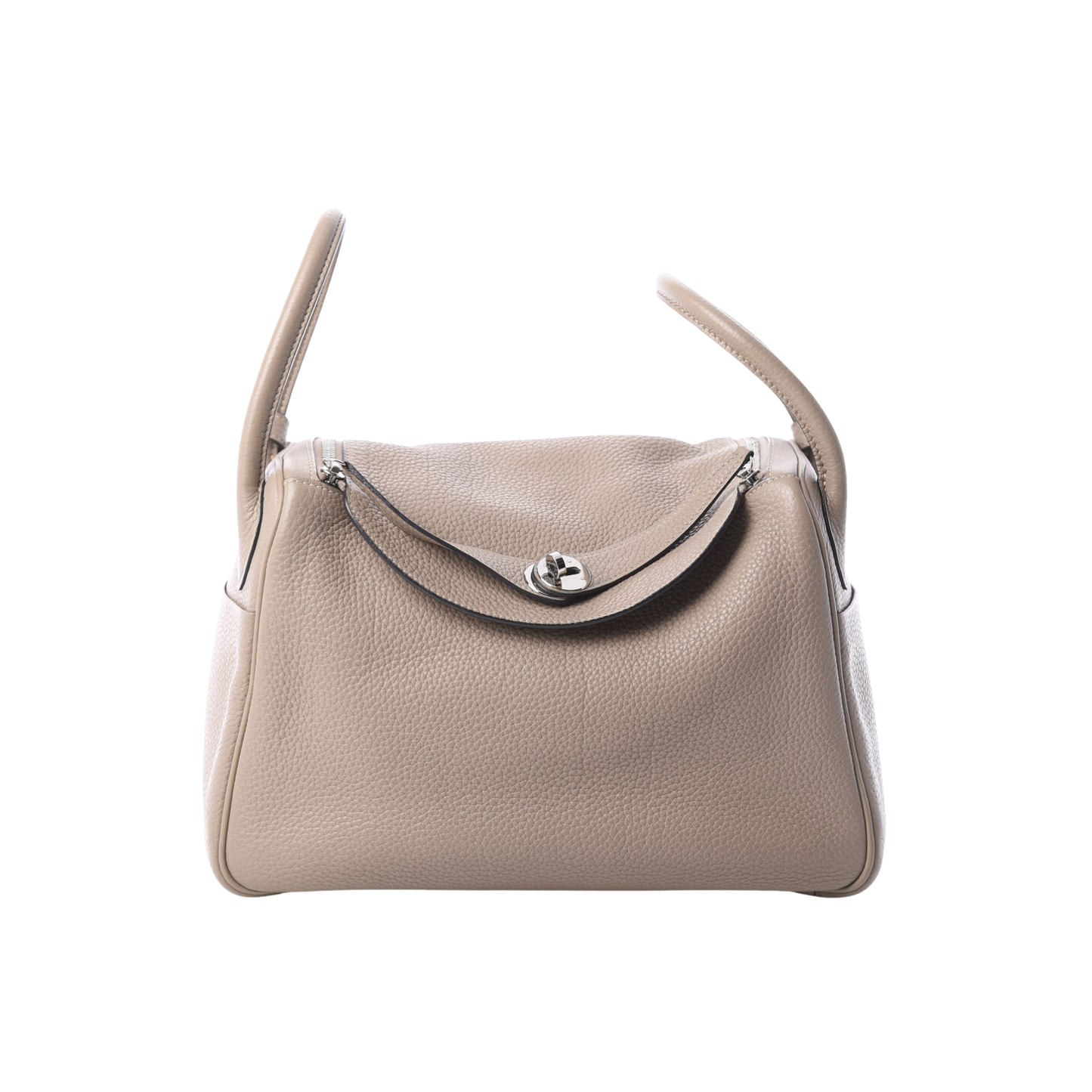 Hermes Lindy 30 Gris Tourterelle Clemence Leather