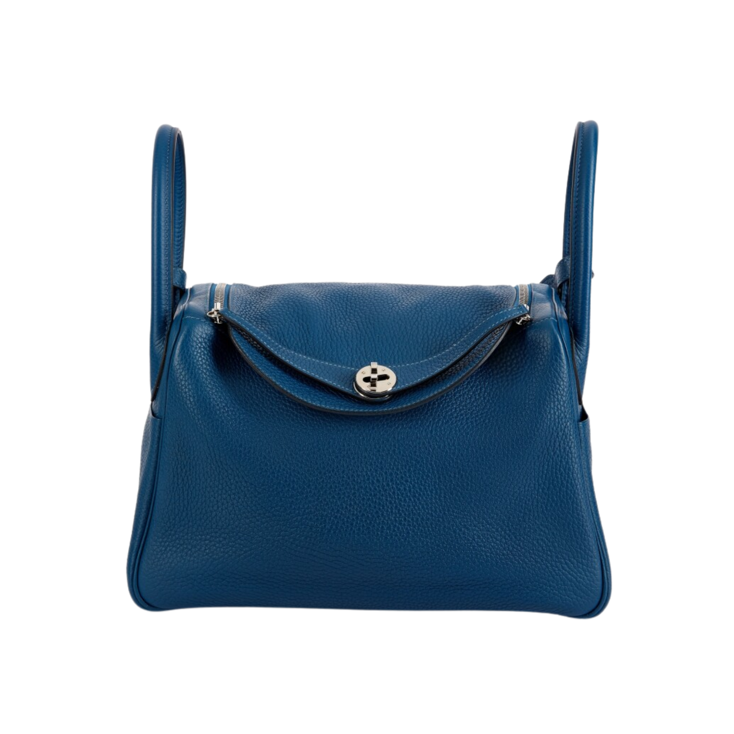 Hermes Lindy 30 Bleu de Malte Clemence Leather