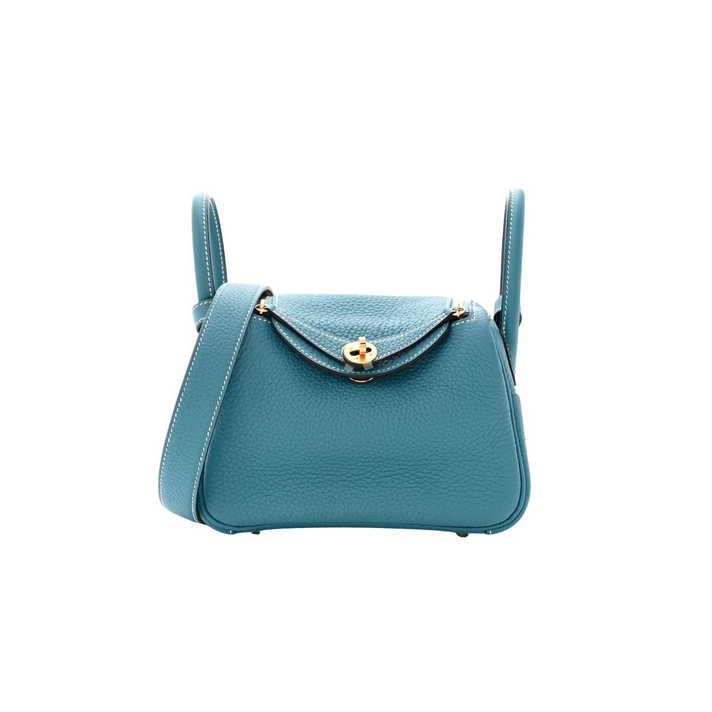 Hermes Lindy Mini Bleu Jean Clemence Leather