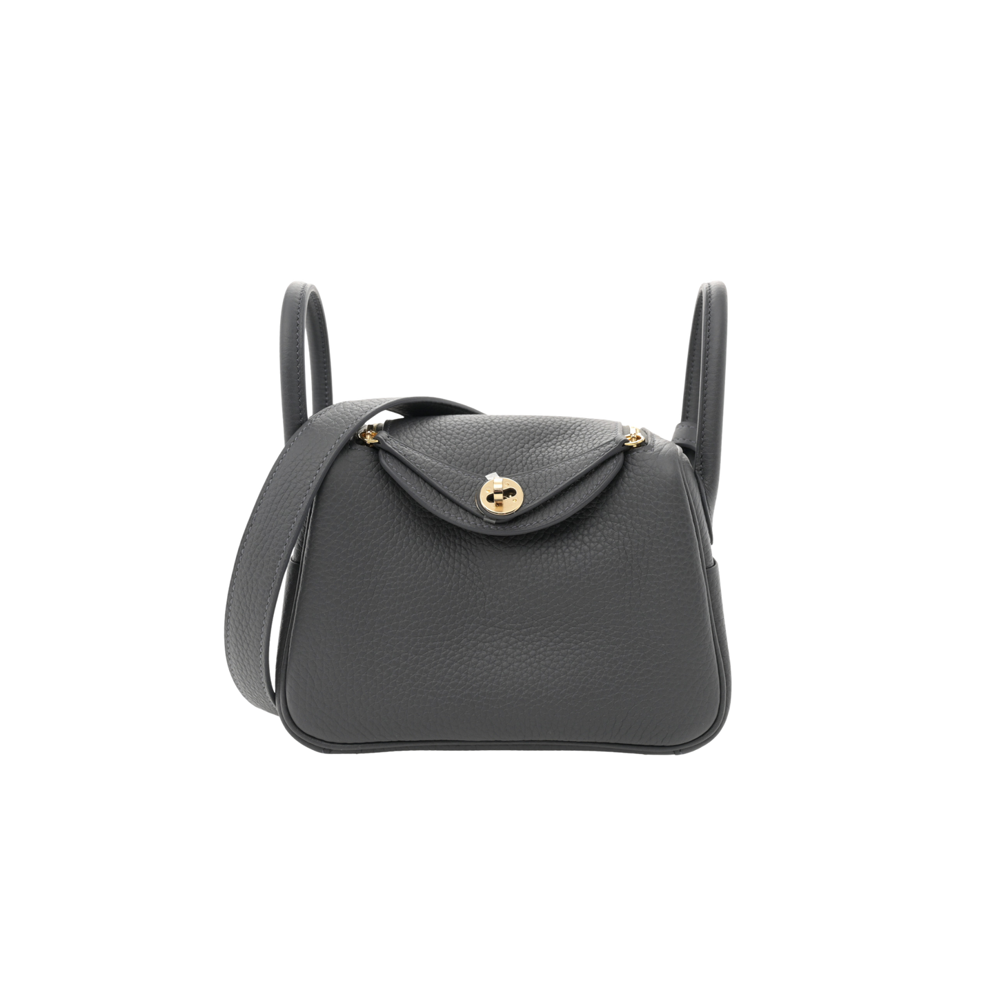 Hermes Lindy Mini Ardoise Clemence Leather