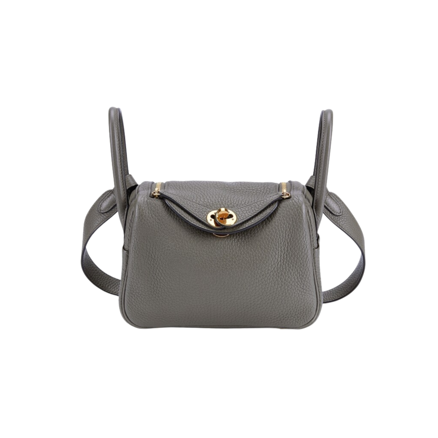 Hermes Lindy Mini Etain Clemence Leather