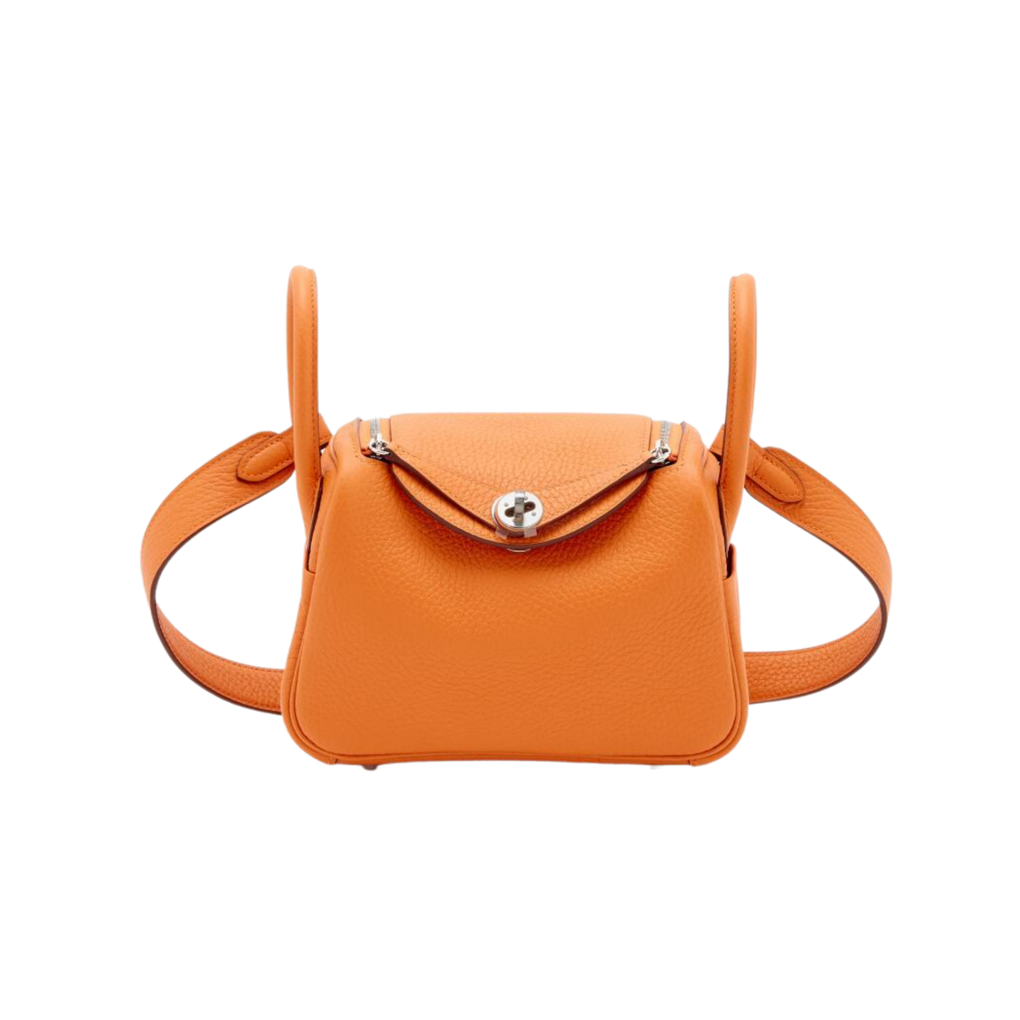 Hermes Lindy Mini Orange H Clemence Leather