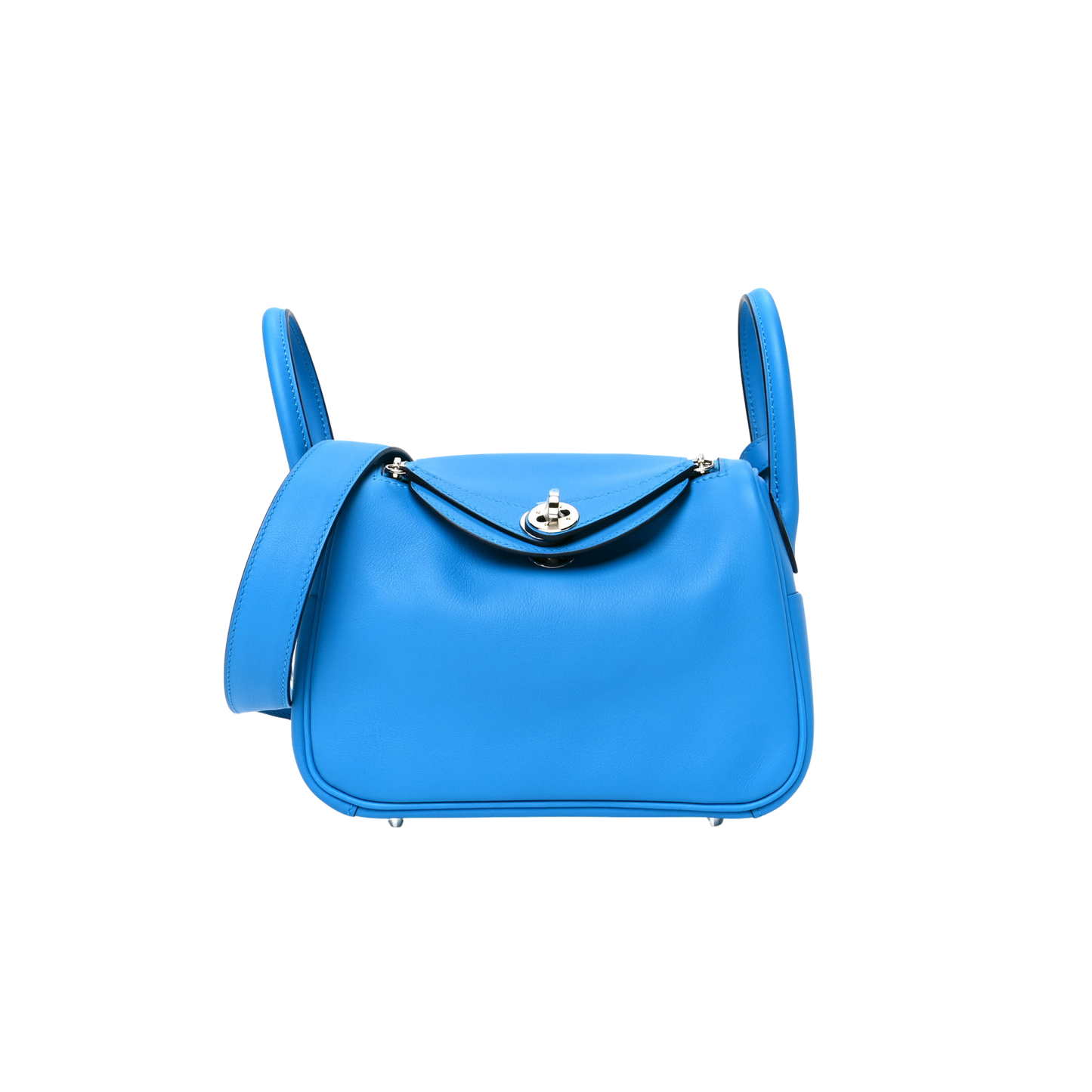 Hermes Lindy Mini Bleu Frida Swift Leather