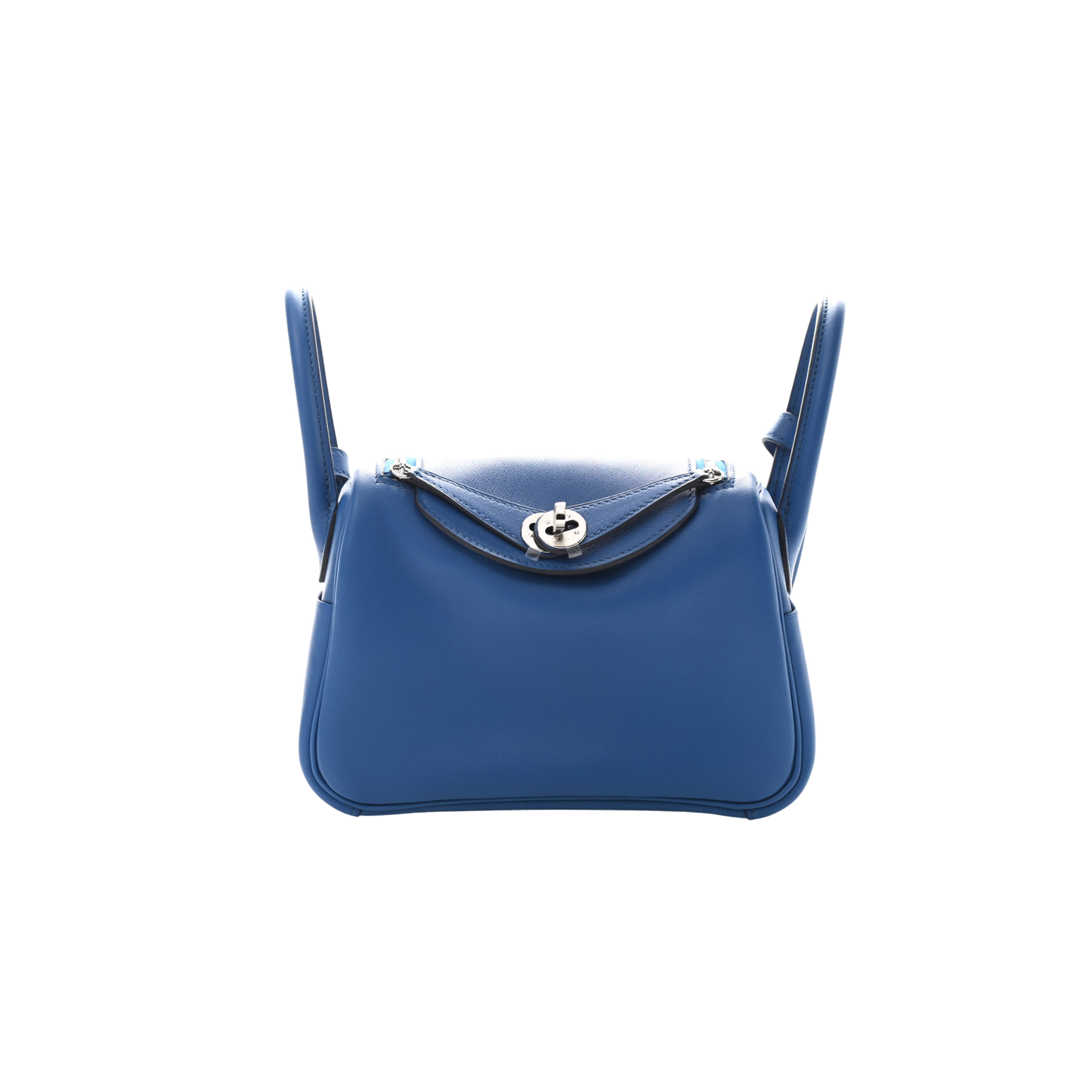 Hermes Lindy Mini Bleu France Swift Leather