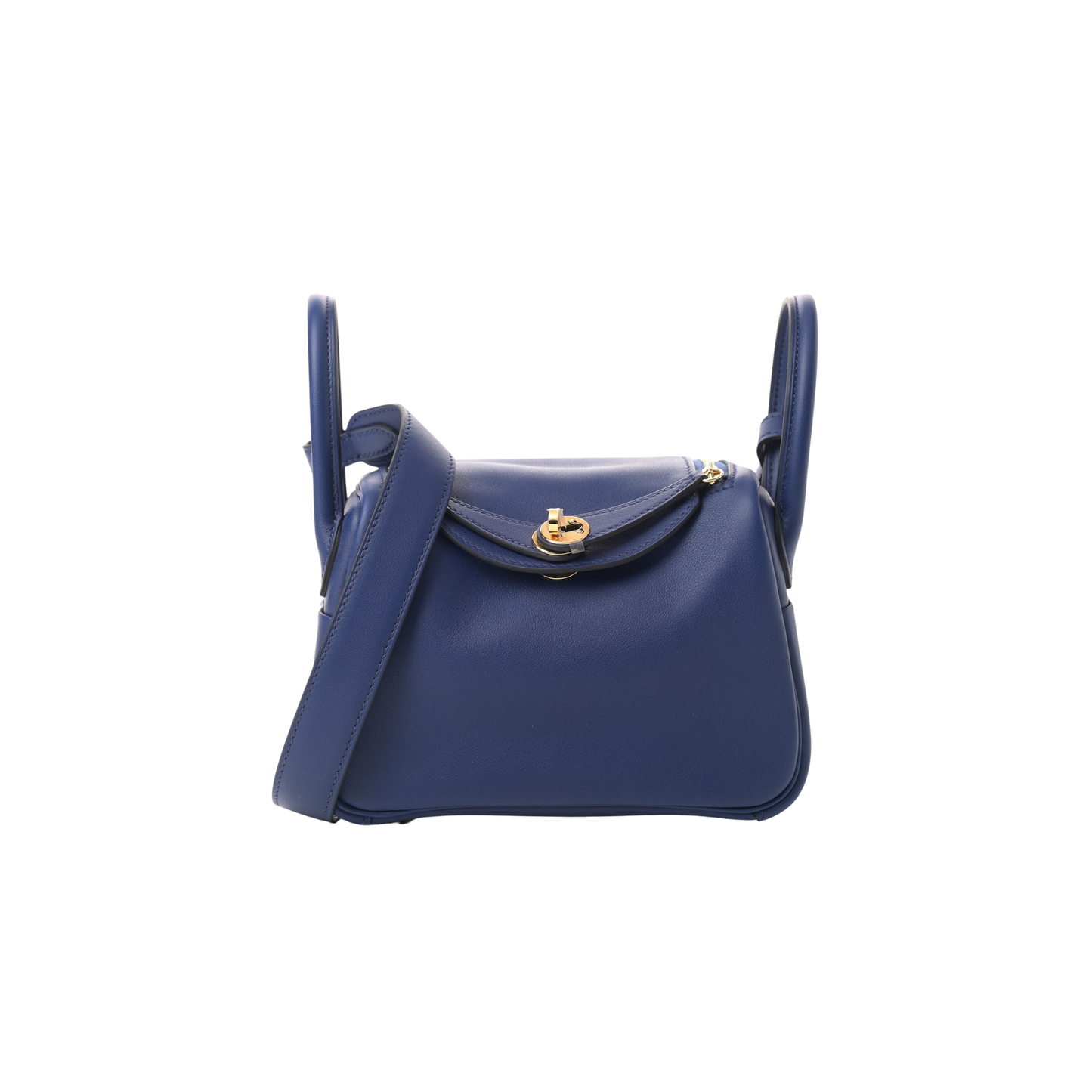 Hermes Lindy Mini Bleu Saphir Swift Leather