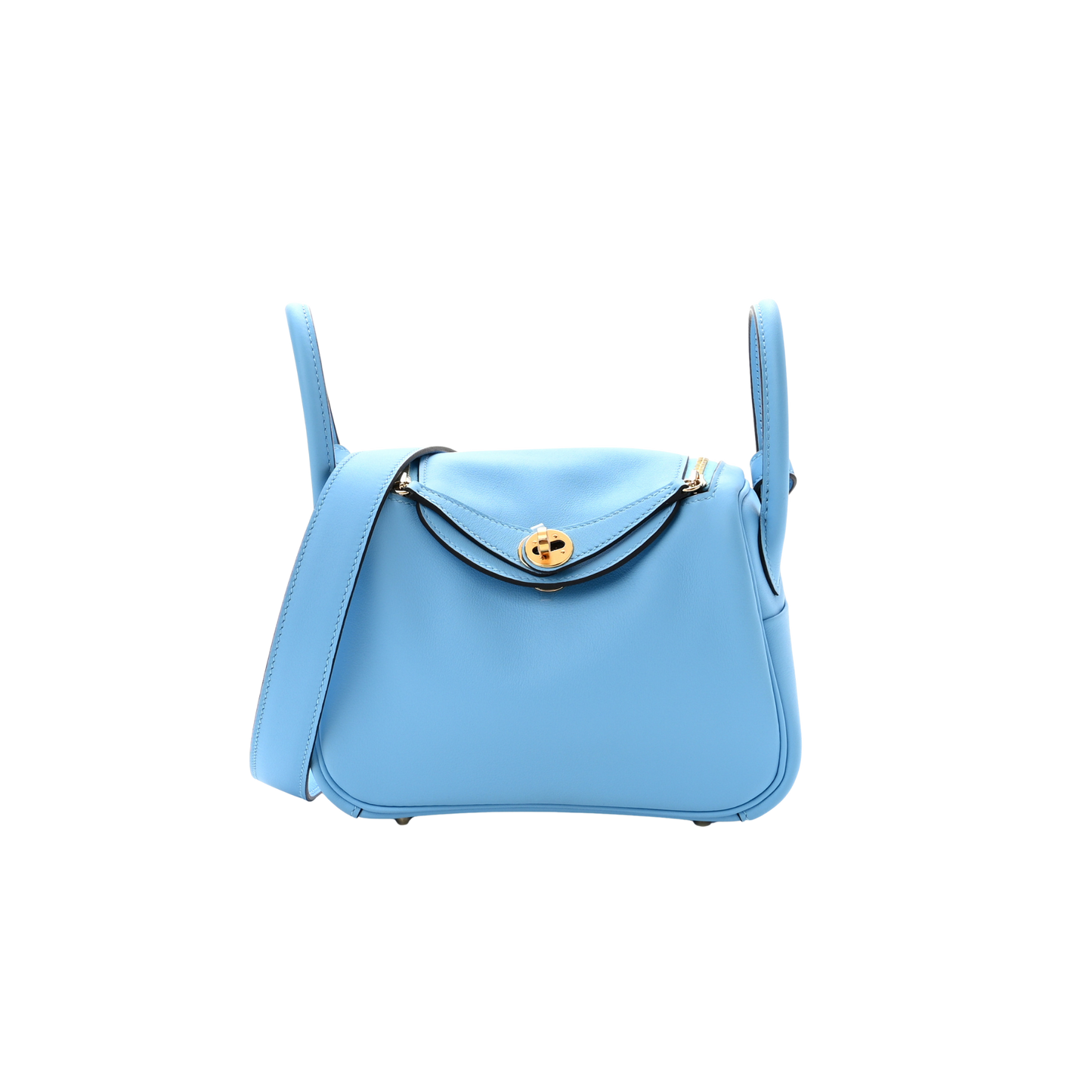 Hermes Lindy Mini Celeste Swift Leather
