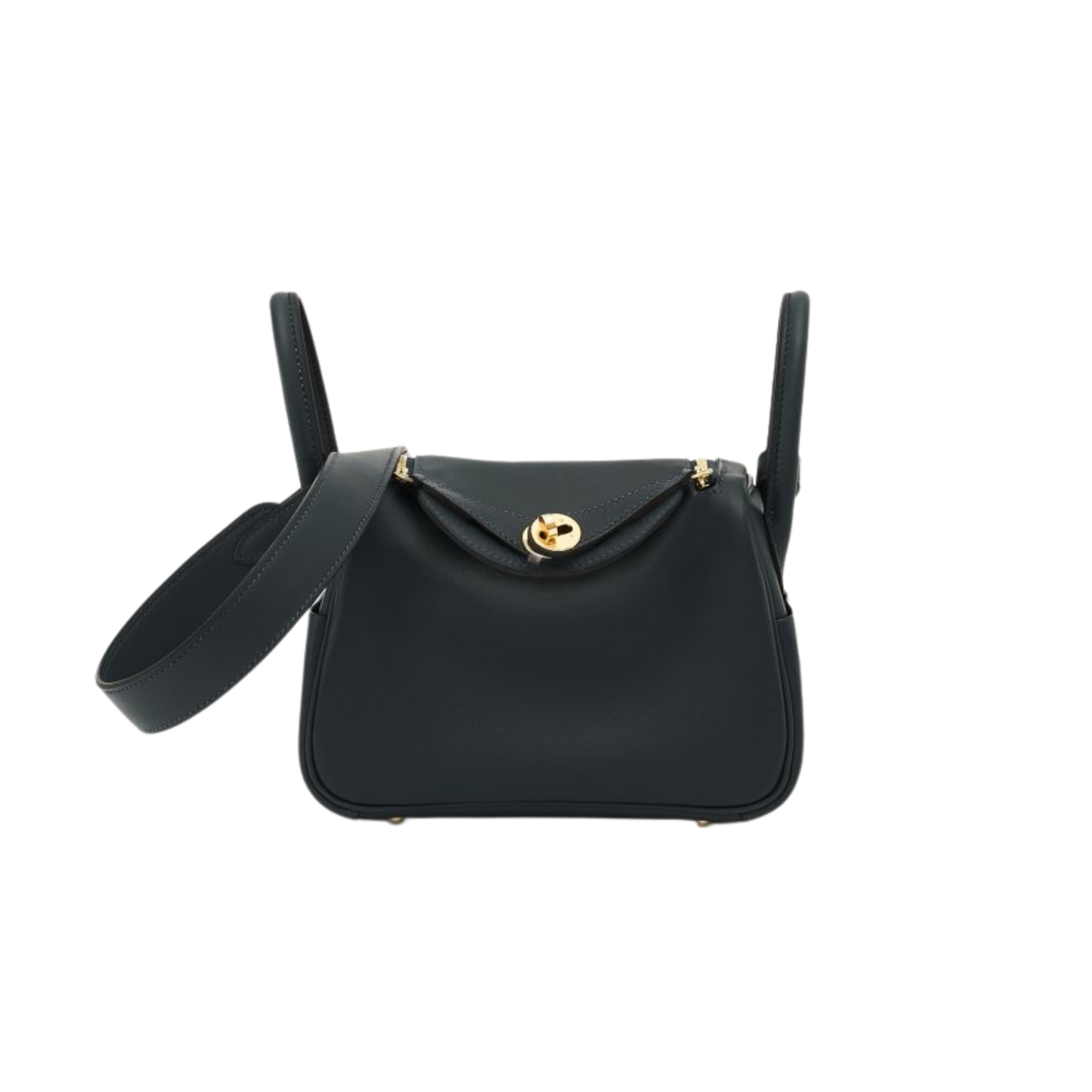 Hermes Lindy Mini Vert Rousseau Swift Leather