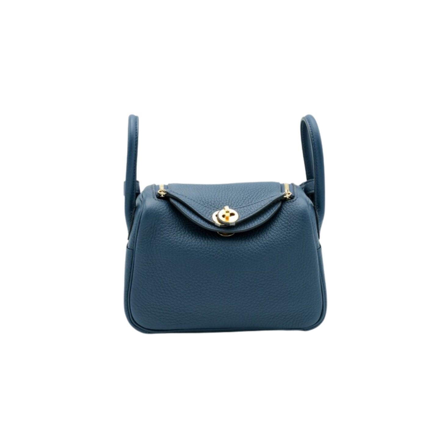 Hermes Lindy Mini Bleu de Prusse Clemence Leather