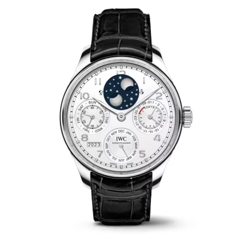 PORTUGIESER PERPETUAL CALENDAR 44 MM PLATINUM WITH WHITE DIAL