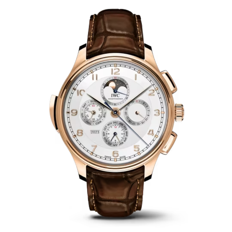 PORTUGIESER TOURBILLON RETROGRADE CHRONOGRAPH 43 MM GOLD WITH WHITE DIAL