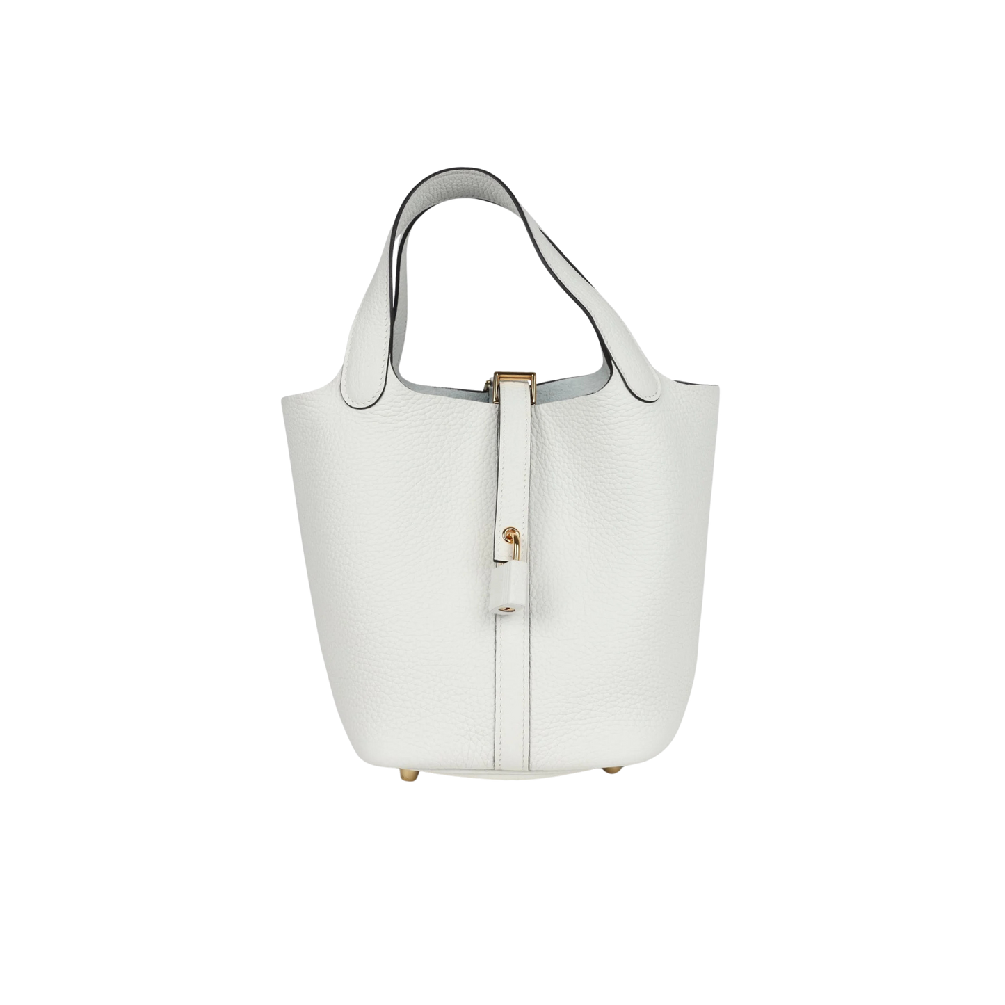 Hermes Picotin Lock 18 New White Clemence Leather