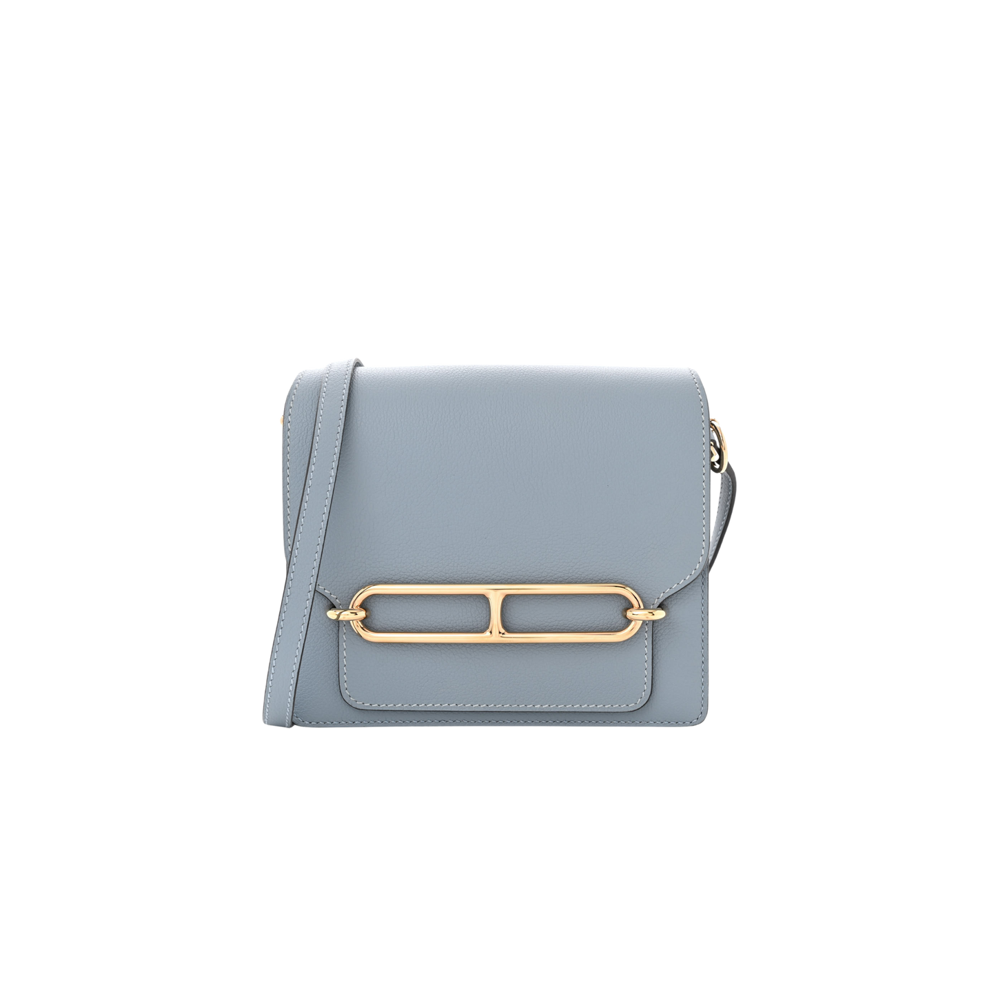 Hermes Roulis Mini Bleu Lin Evercolor Leather
