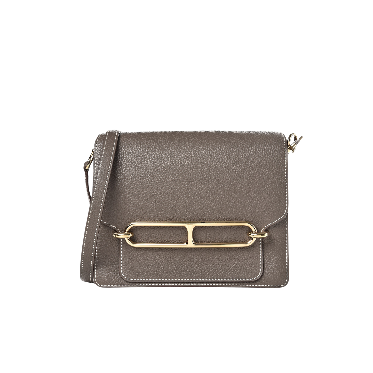 Hermes Roulis 23 Etoupe Clemence Leather