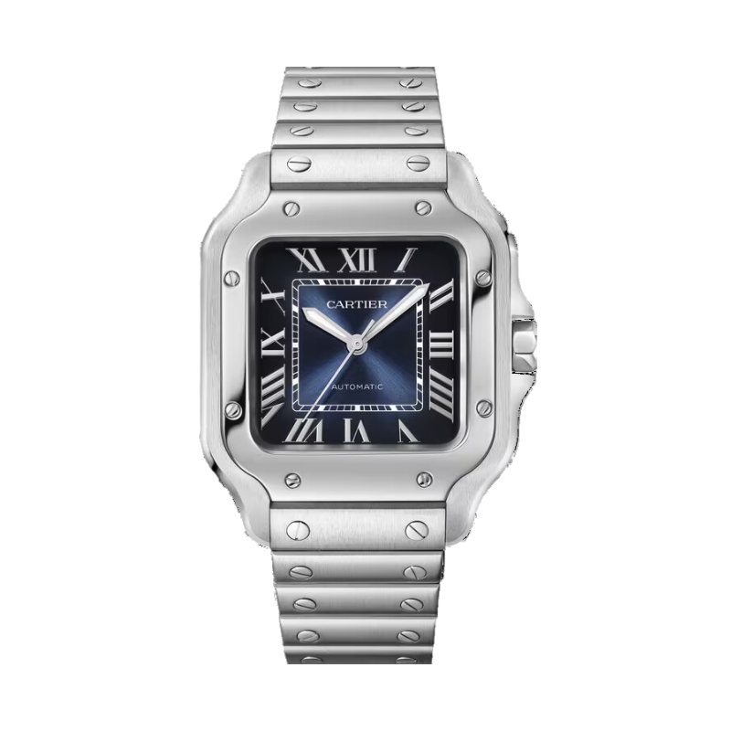 SANTOS 35 MM DUMONT BLUE STAINLESS STEEL