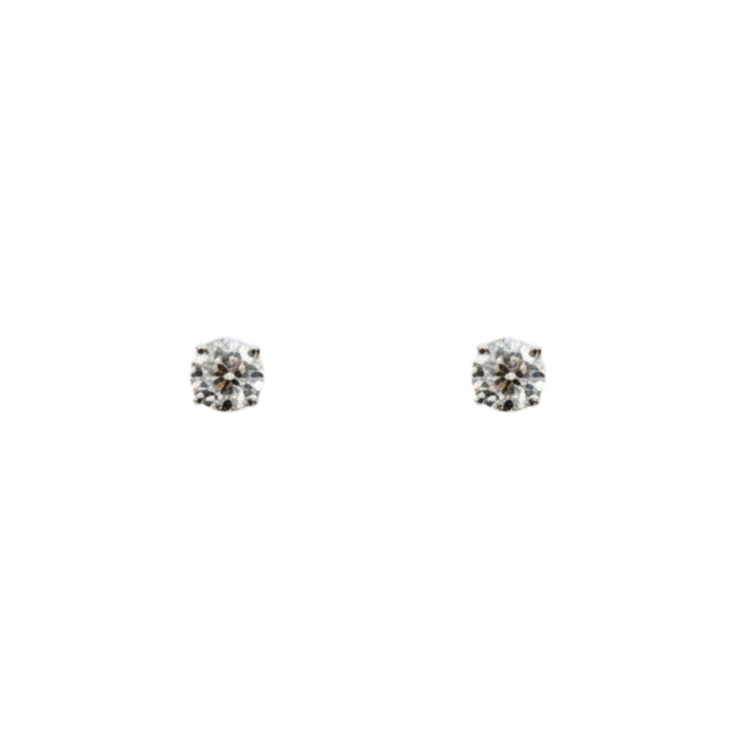 14k White Gold Diamond Stud Earrings - 1.50 total carat weight