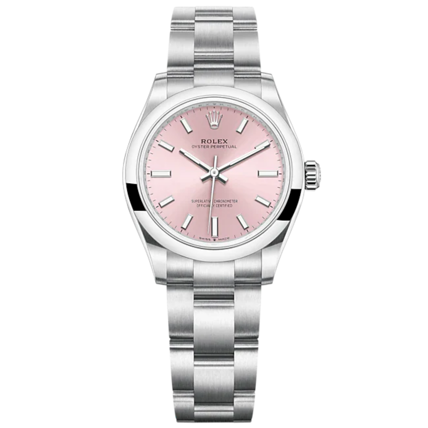 Oyster Perpetual 31 31MM Oyster Bracelet Pink Dial Domed Bezel