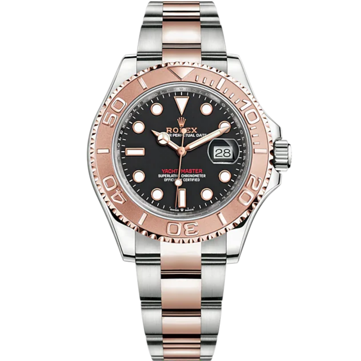 Yacht-Master 40 40mm Oyster Bracelet Oystersteel and Everose Gold with Intense Black Dial Bidirectional Rotatable Bezel