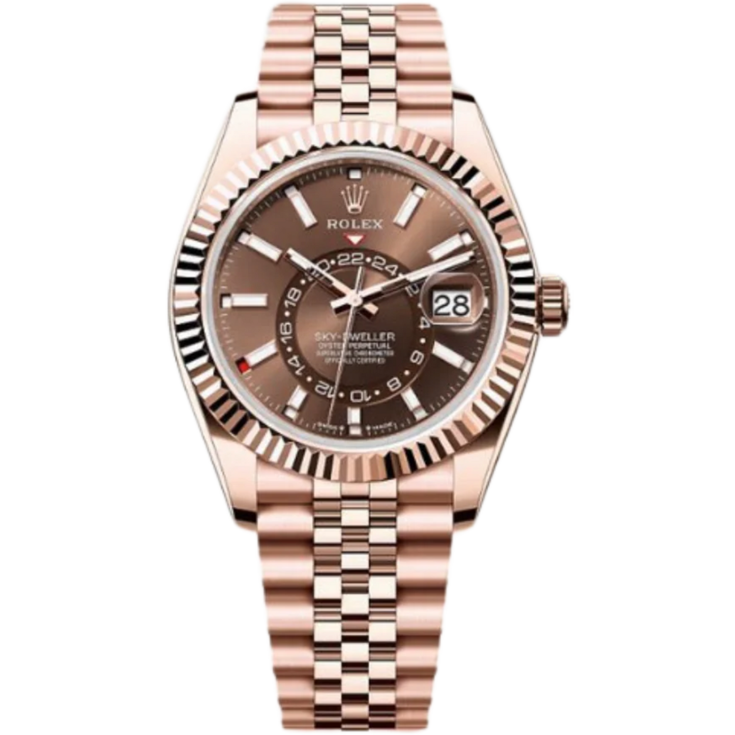 Rolex Sky-Dweller Ref. 336935 Everose Gold Case Brown Dial in Jubilee Bracelet