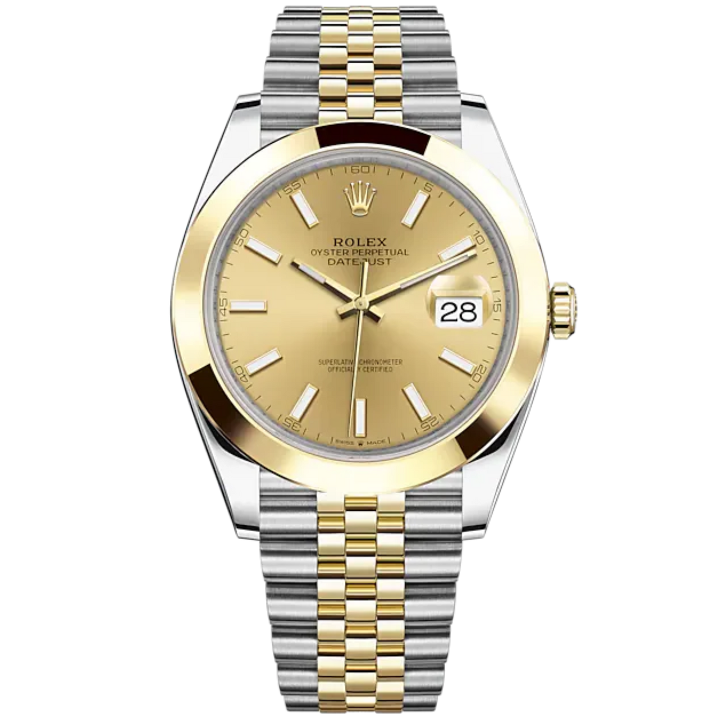 Datejust 41 41mm Jubilee Bracelet Oystersteel and Yellow Gold with Champagne-Colour Dial Yellow Gold Bezel