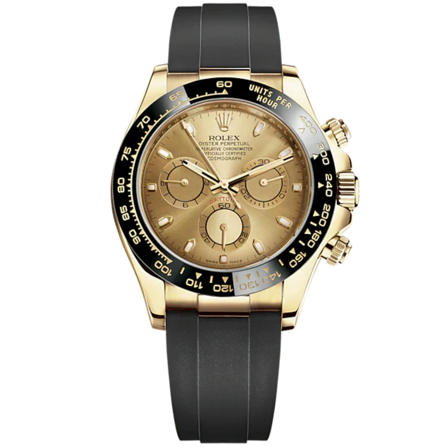 Cosmograph Daytona 40MM Oysterflex Bracelet Champagne-Colour Dial Black Cerachrom Bezel With Tachymetric Scale