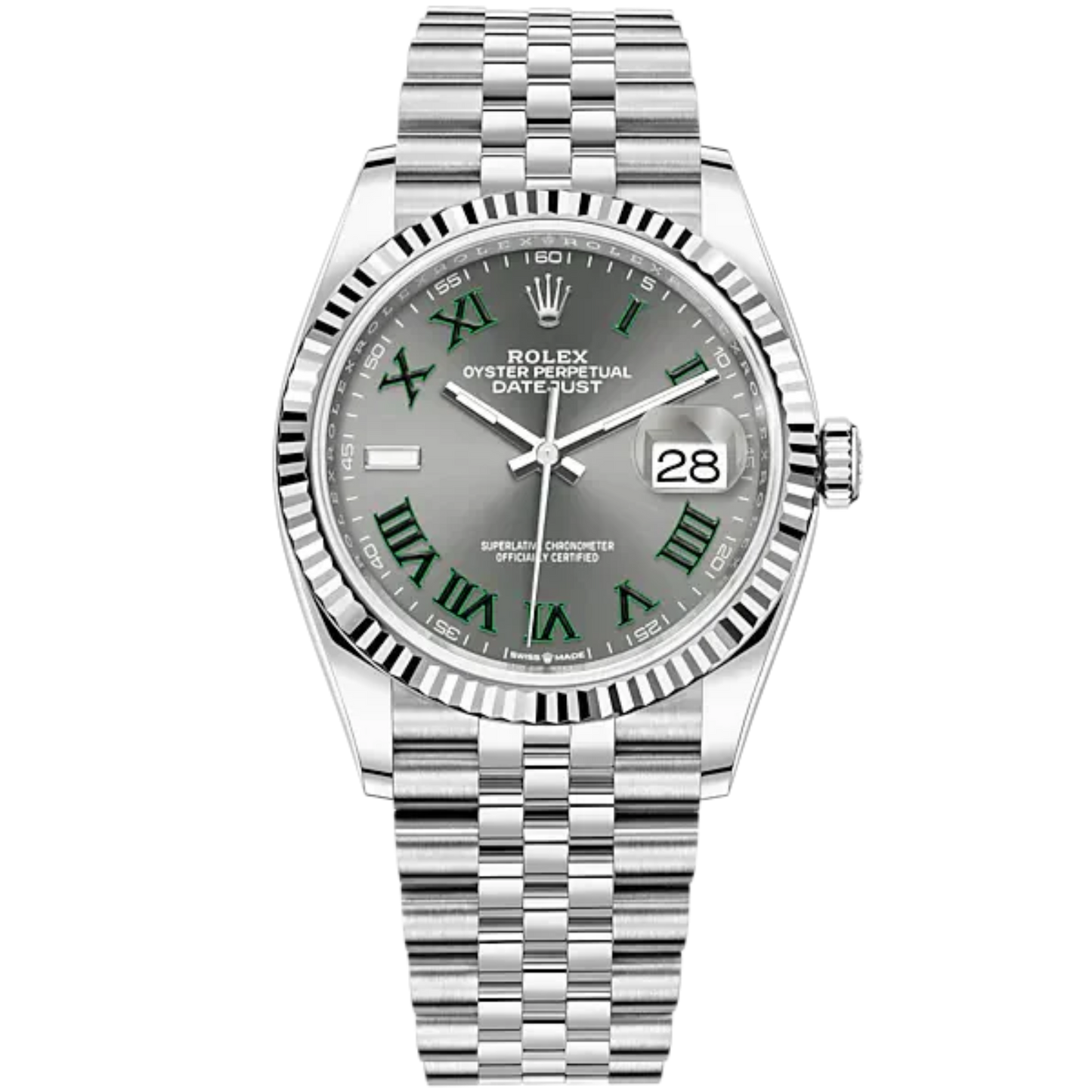 Rolex Datejust Ref. 126234 36mm Wimbledon Dial in Jubilee