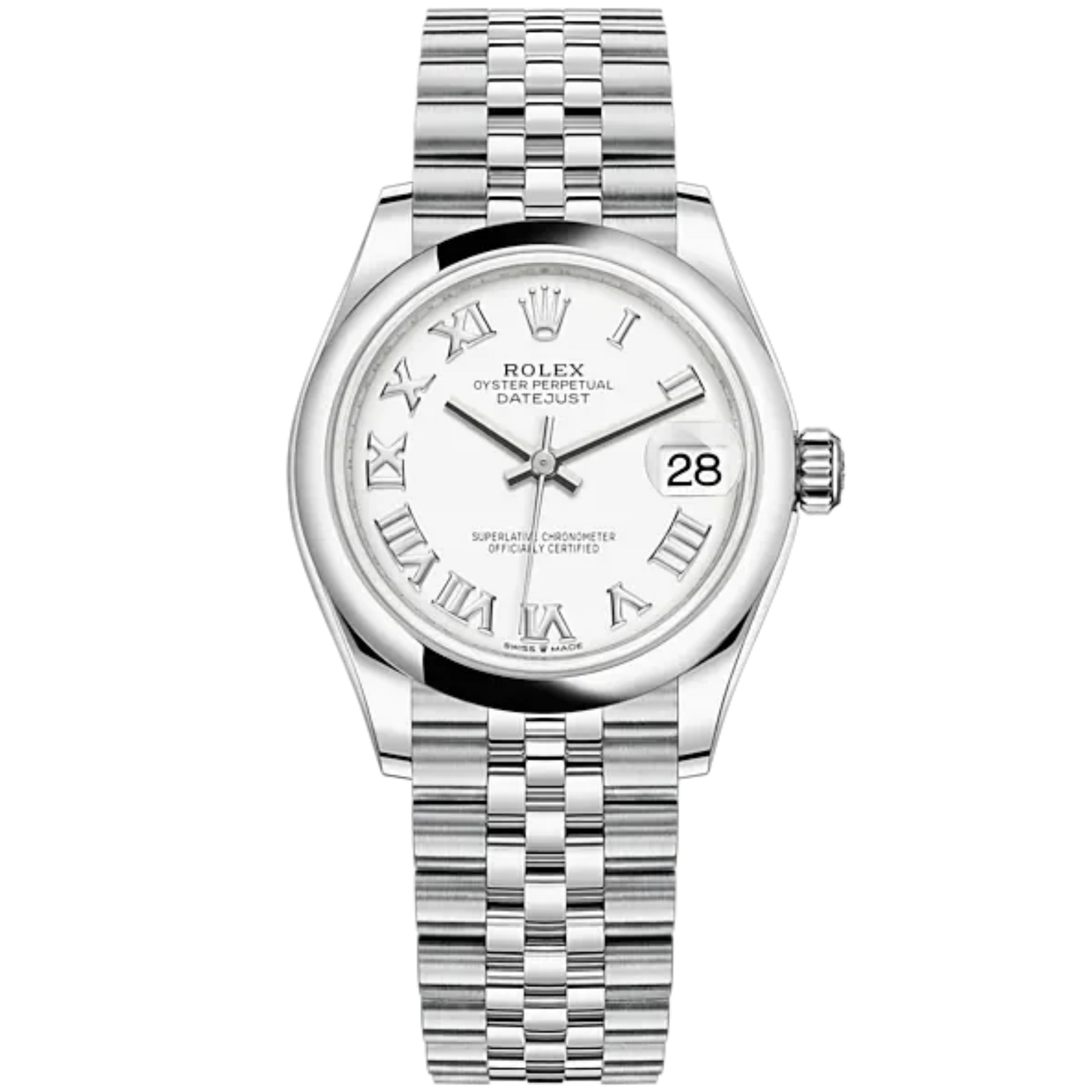 Datejust 31 31mm Oyster Jubilee Bracelet Oystersteel with White Dial Oystersteel Bezel