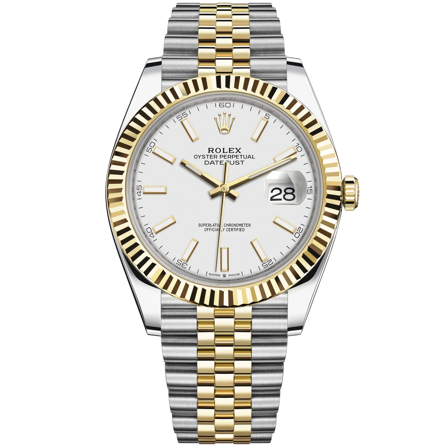 Rolex Datejust Ref. 126333 41MM Two-Tone YG/SS Datejust White Stick Dial