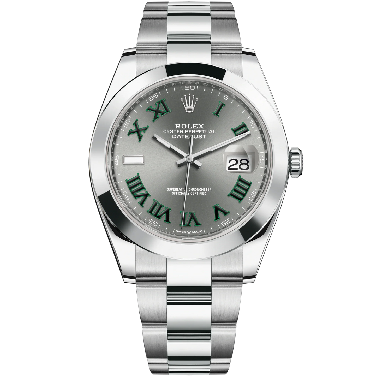 Datejust 41 41mm Oyster Bracelet Oystersteel with Slate Dial Oystersteel Bezel