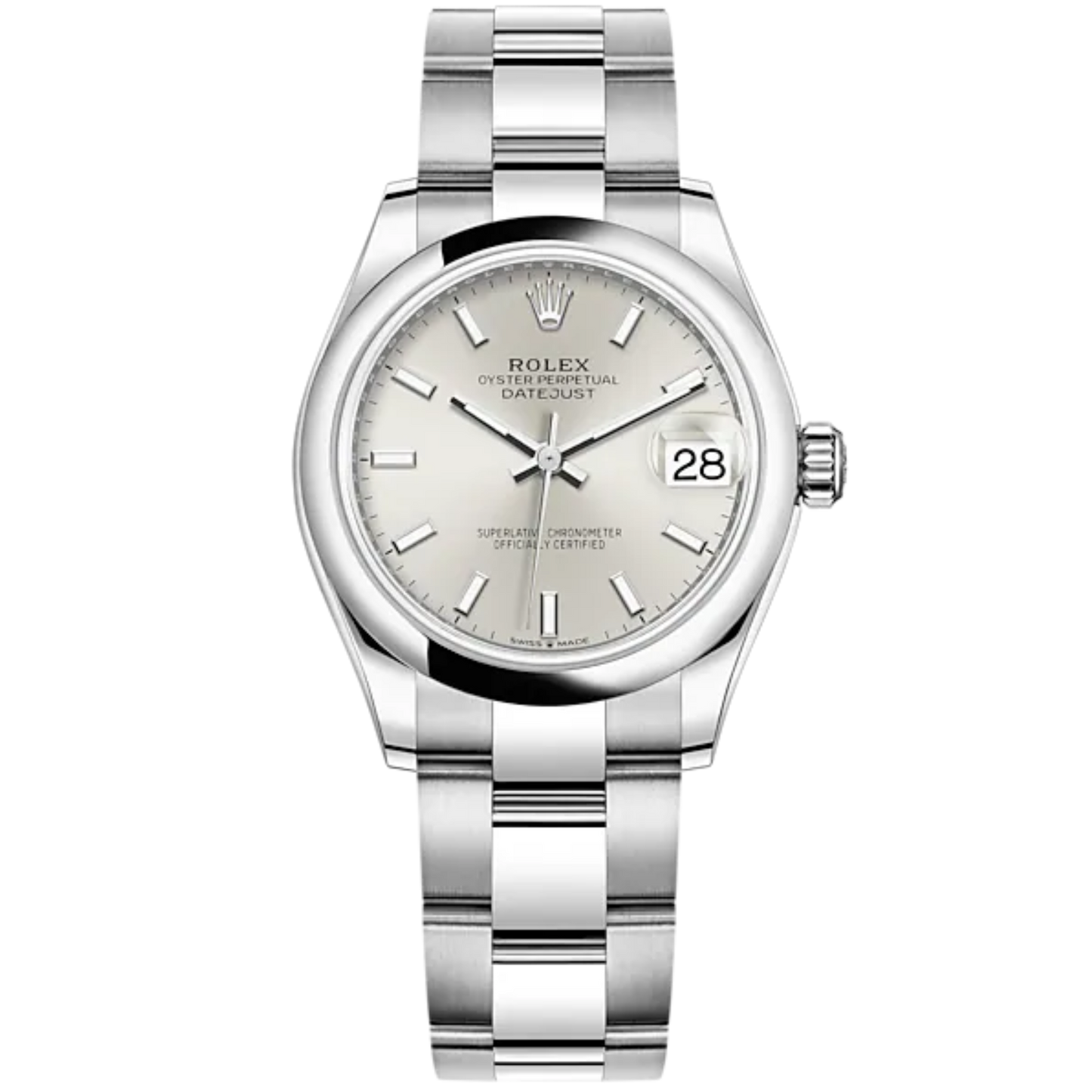 Datejust 31 31mm Oyster Bracelet Oystersteel with Silver Dial Oystersteel Bezel