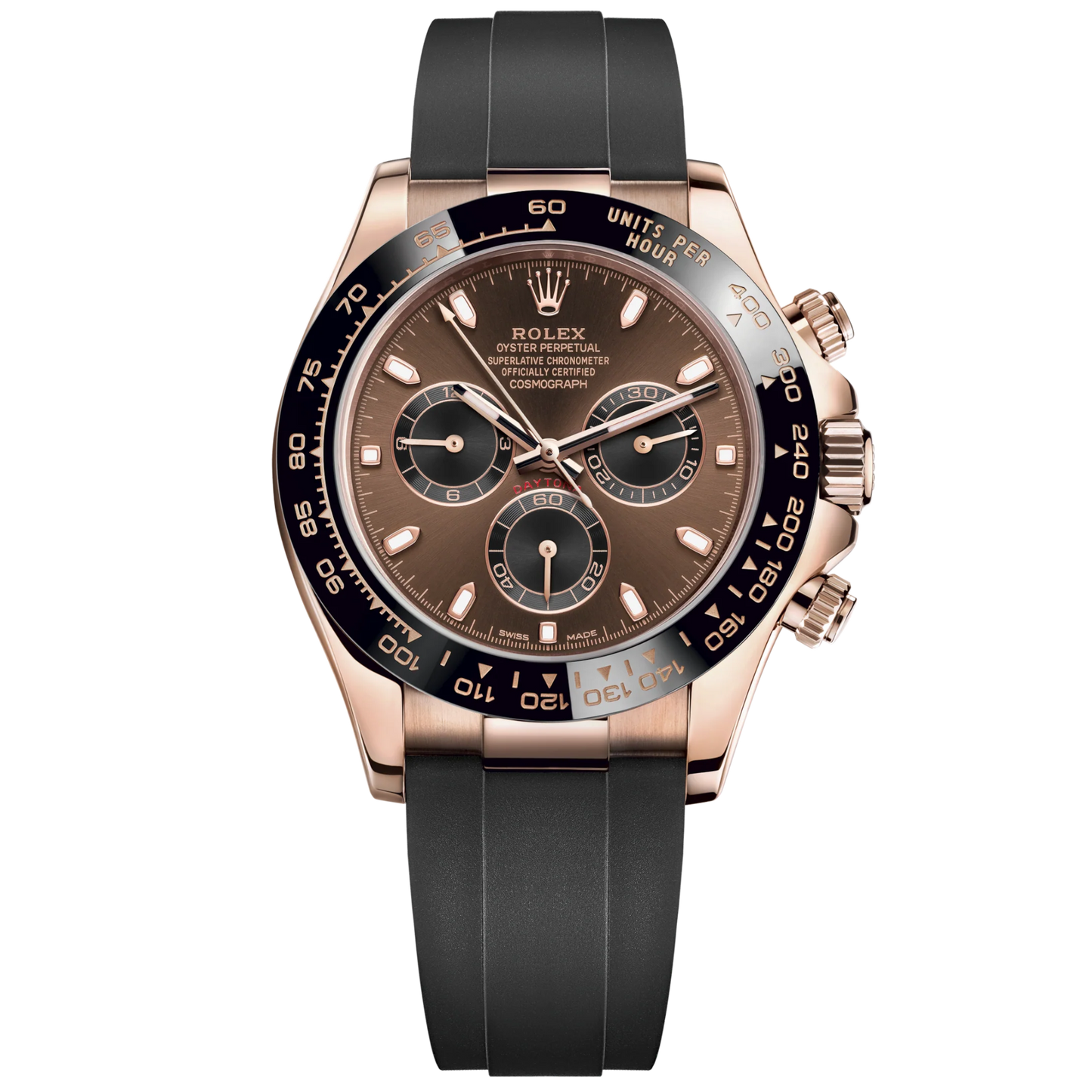 Cosmograph Daytona 40MM Oysterflex Bracelet Chocolate and Black Dial Black Cerachrom Bezel With Tachymetric Scale