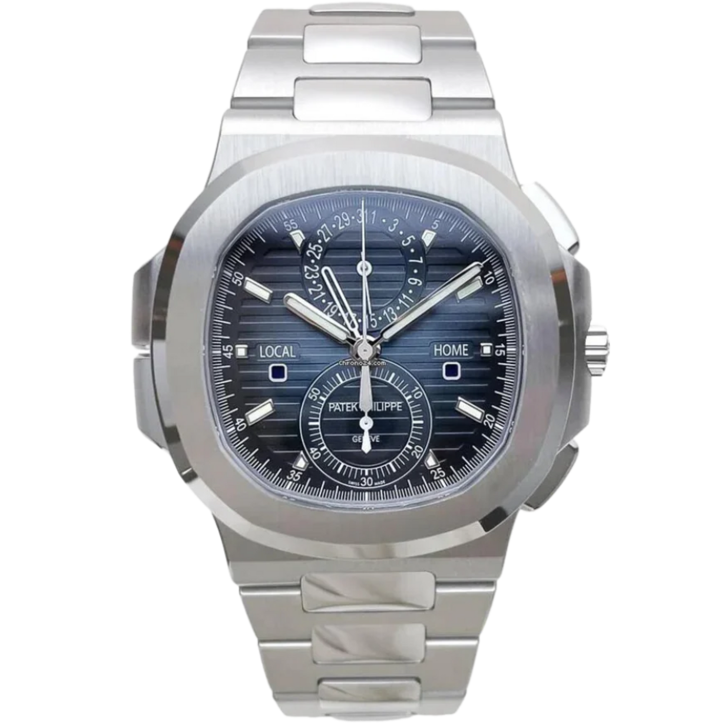 Patek Philippe Nautilus Travel Time Ref. 5990/1A Stainless Steel Blue Dial