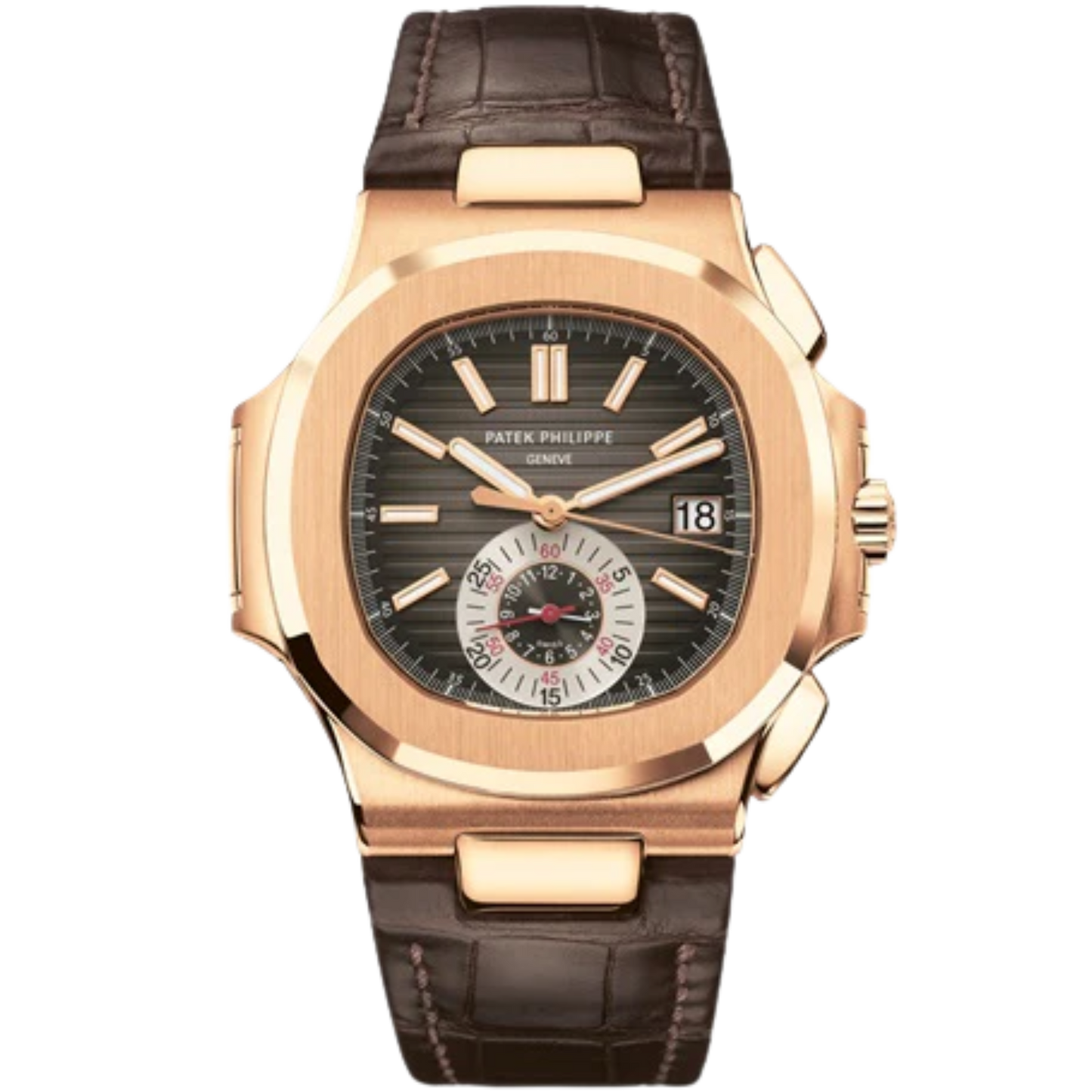 Patek Philippe Nautilus Ref. 5980R Rose Gold Chronograph on Leather