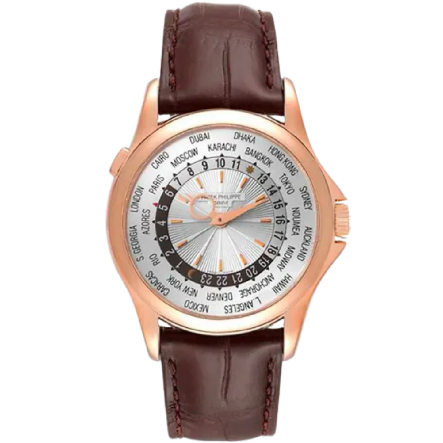 Patek Philippe Ref. 5130R-001 World Time Rose Gold White Dial