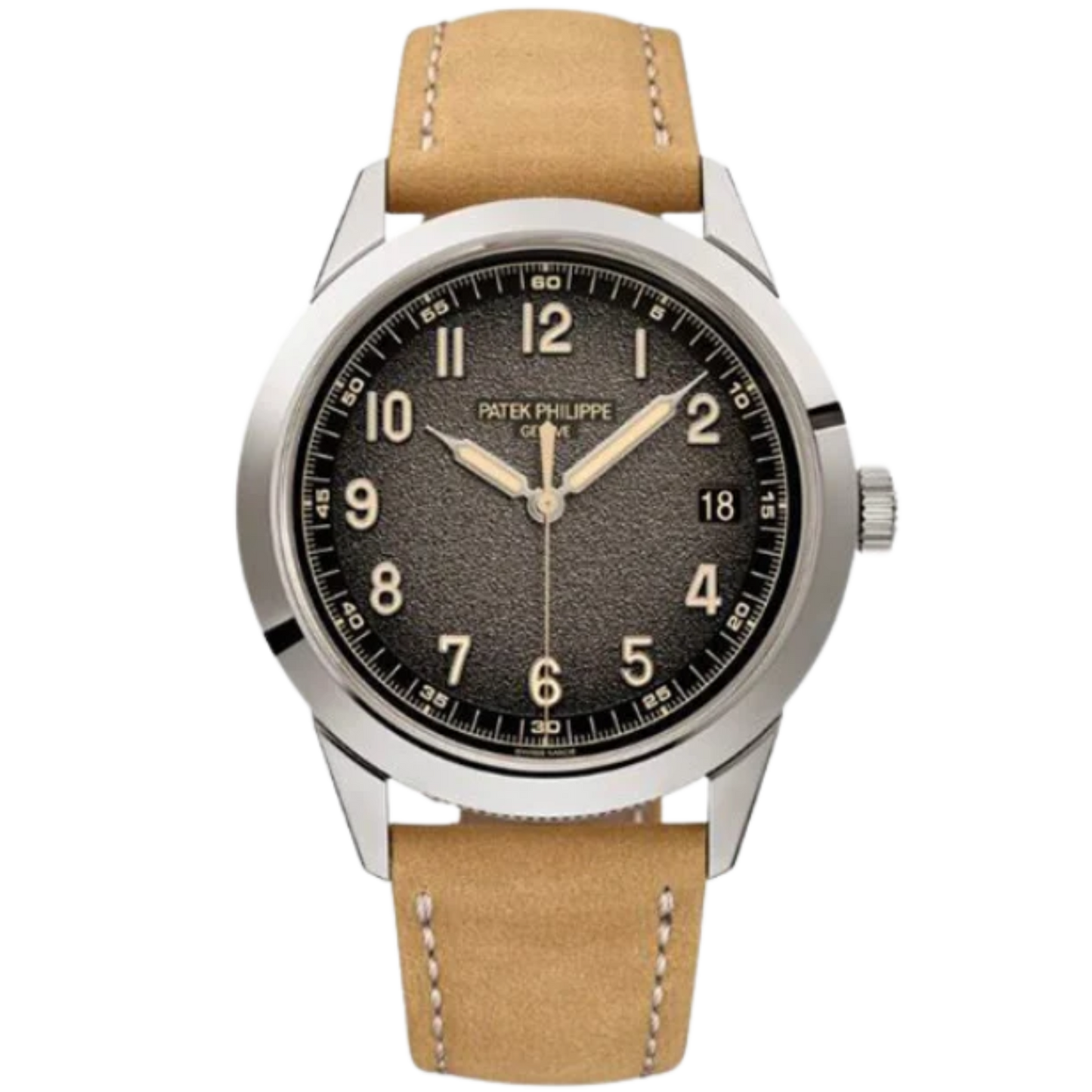 5226G White Gold Calatrava Textured Charcoal Grey Dial