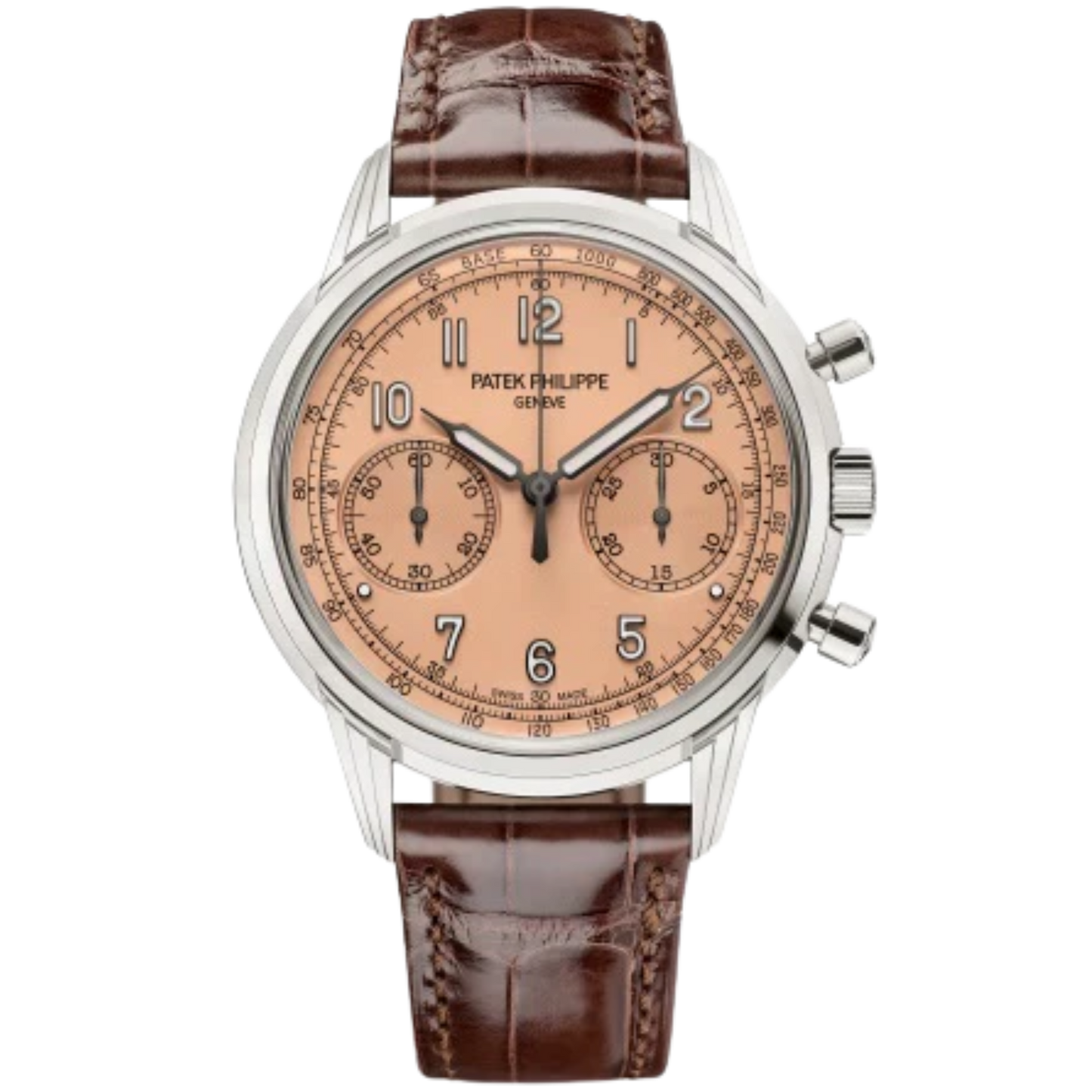 5172G-010 Complications 41mm Shiny Chocolate Brown Alligator Strap Rose-Gilt Opaline Dial White Gold Bezel