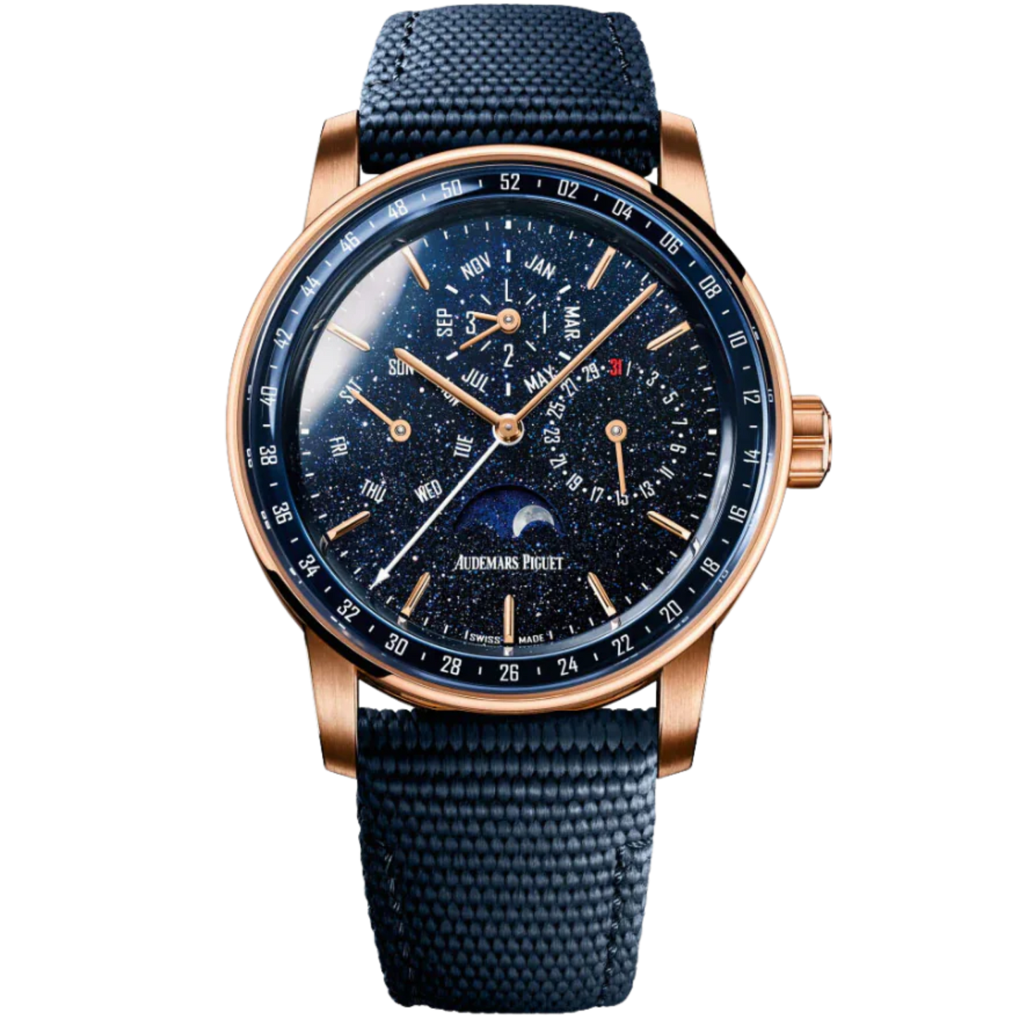 Audemars Piguet Code 11.59 Ref. 26394OR.OO.D321CR.01 41MM Rose Gold Perpetual Calendar Blue Dial