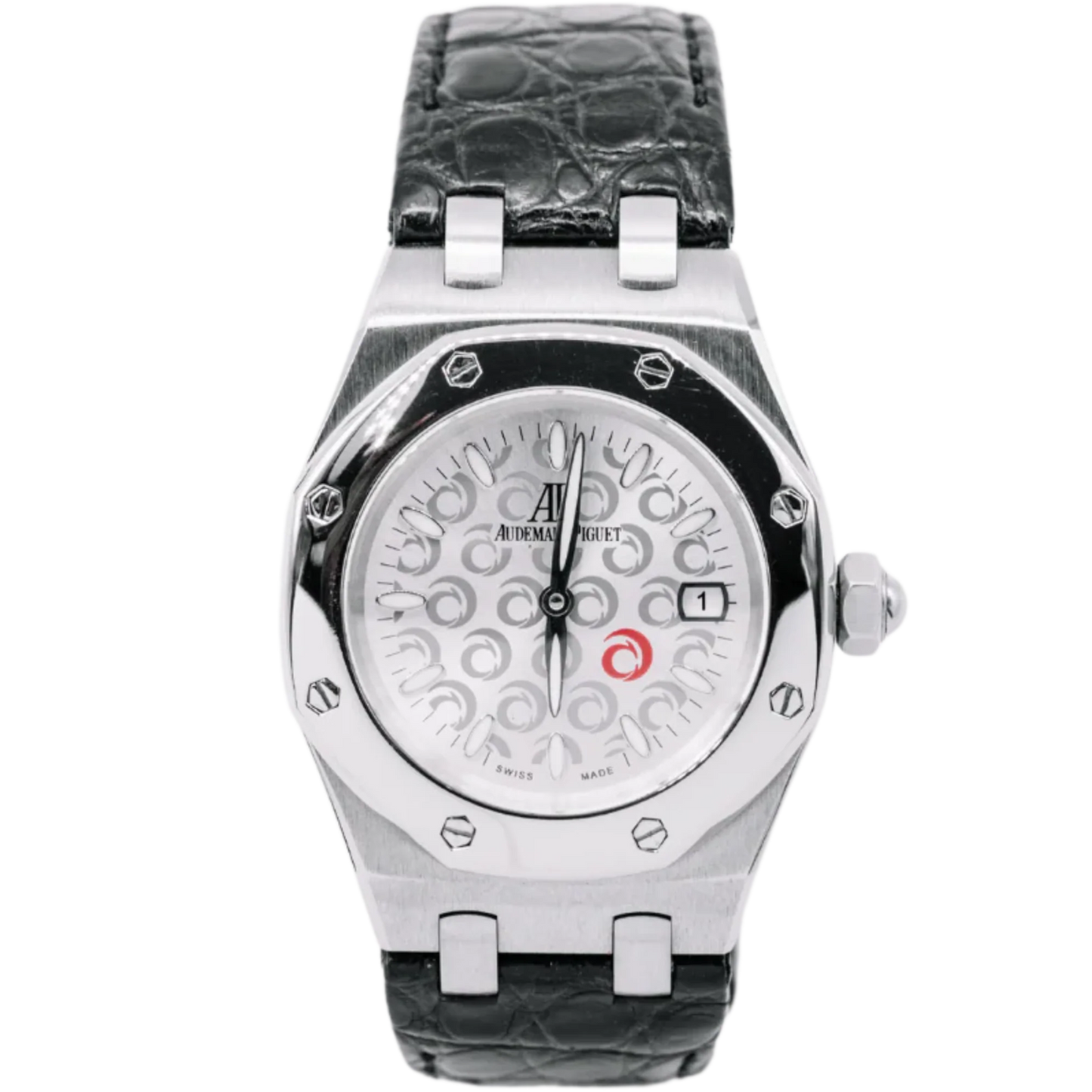 Audemars Piguet Royal Oak Ref. 67610ST.OO.D062CR.01 33MM Stainless Steel Alinghi White Dial on Leather Strap