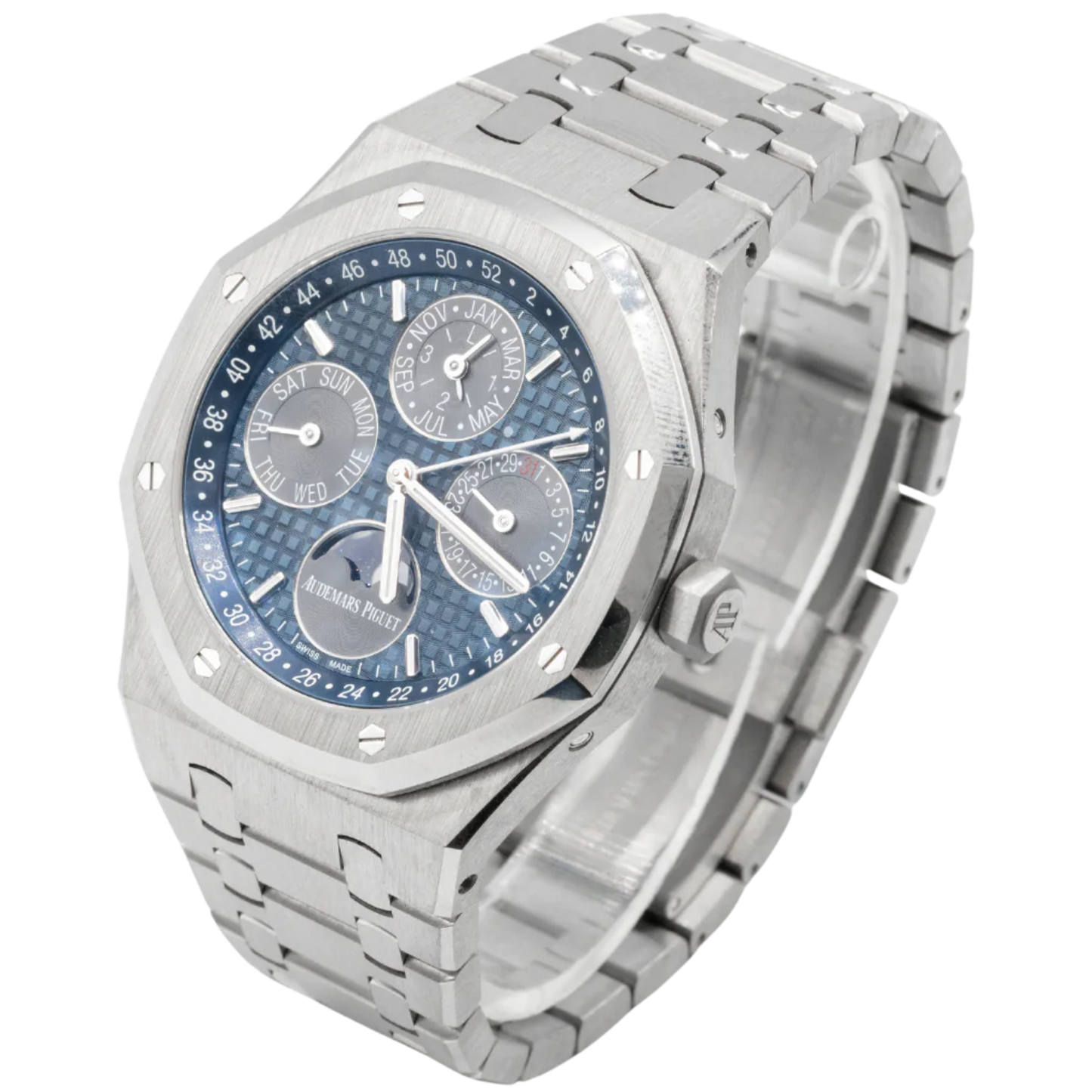 Audemars Piguet Royal Oak Perpetual Calendar Ref. 26574TI.OO.1220TI.01 Titanium, Black/Blue Dial