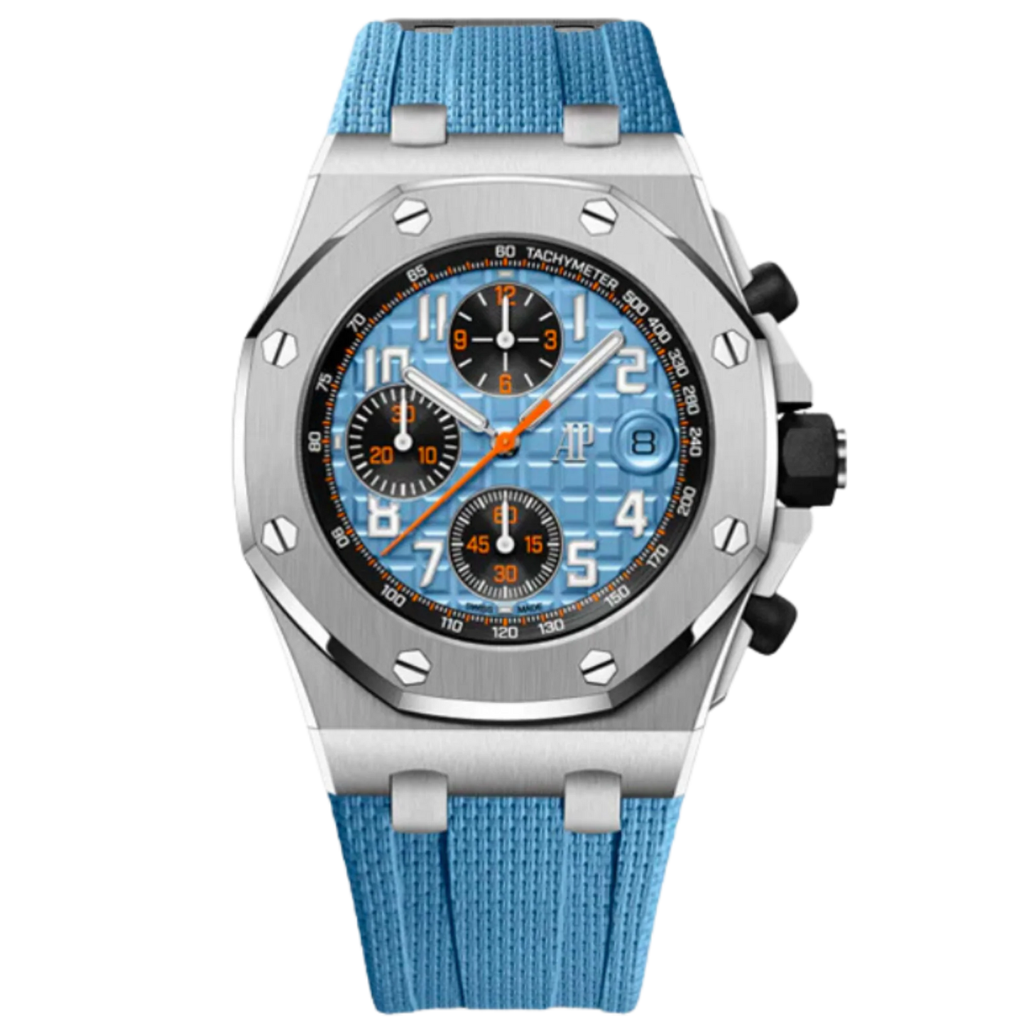 Audemars Piguet 42MM Royal Oak Offshore Ref. 26238ST.OO.A340CA.01 Stainless Steel Baby Blue Dial/Strap