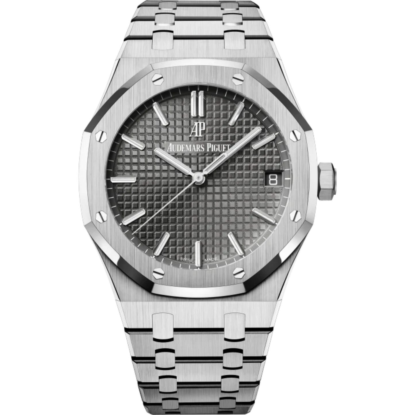 15500ST.OO.1220ST.02 41MM Stainless Steel Royal Oak Grey Dial