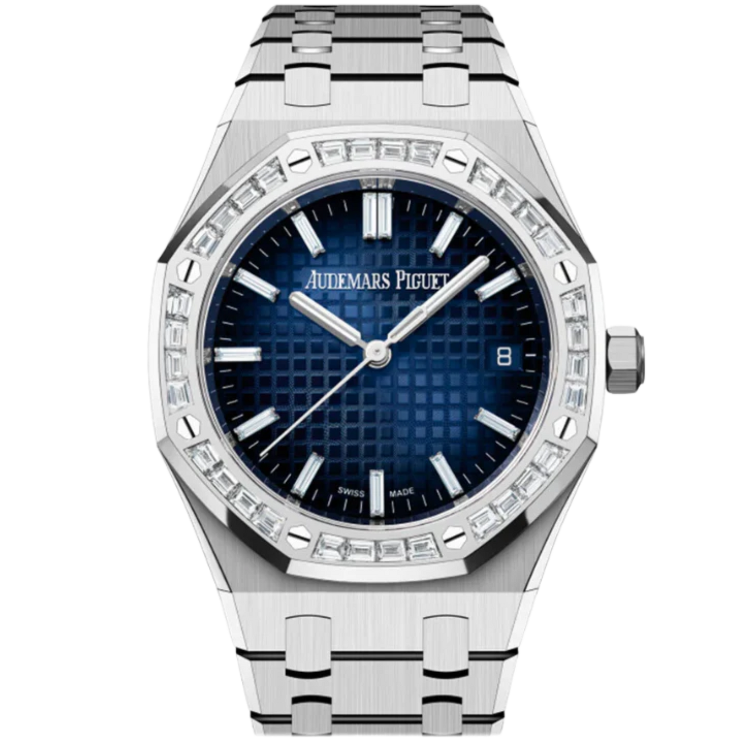 Audemars Piguet 38MM Royal Oak Chronograph Ref. 26715BC.ZZ.1356BC.01 White Gold, Blue Dial, Factory Set Bezel/Markers