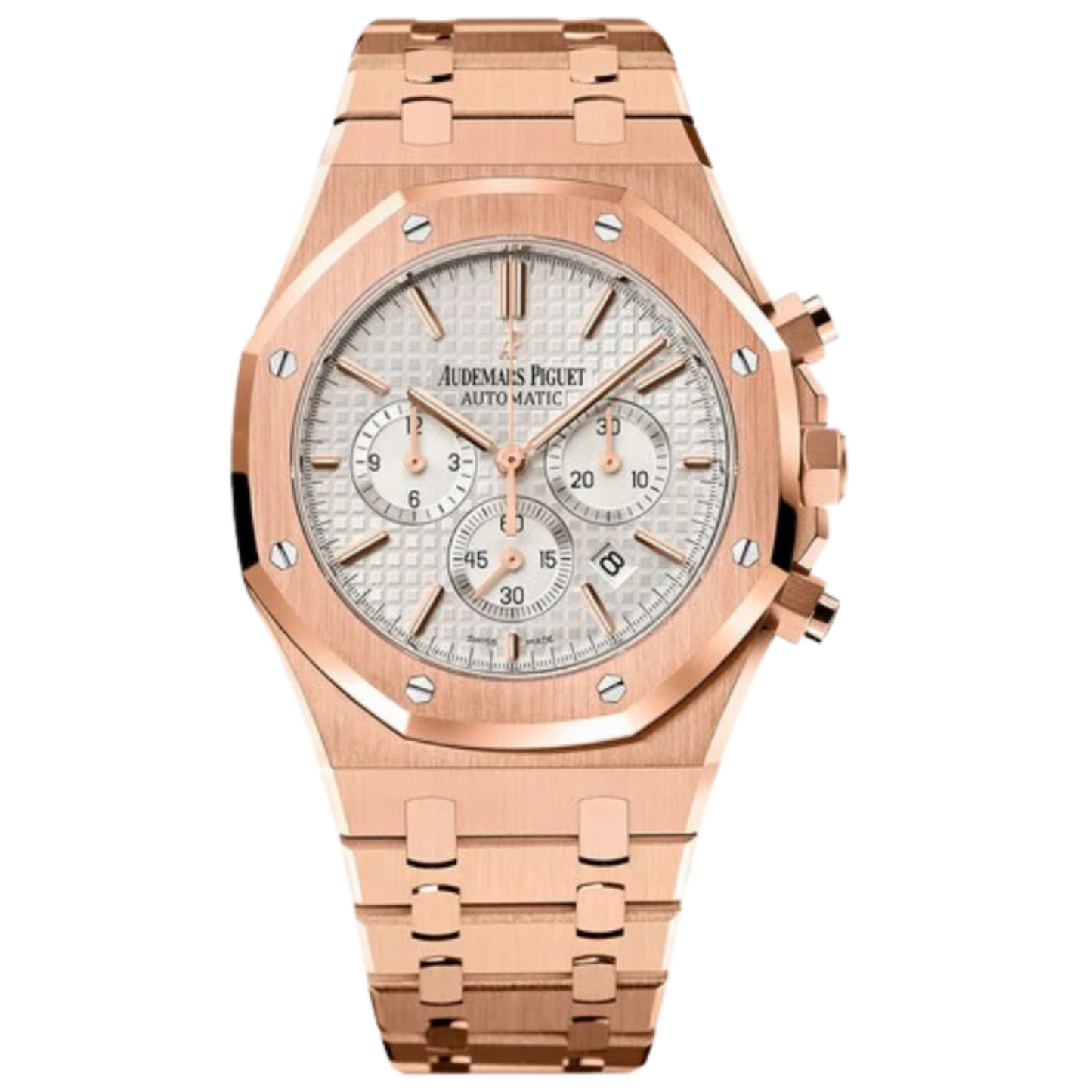 Audemars Piguet Royal Oak Ref. 26320OR.OO.1220OR.02 41MM Rose Gold Chronograph White Dial