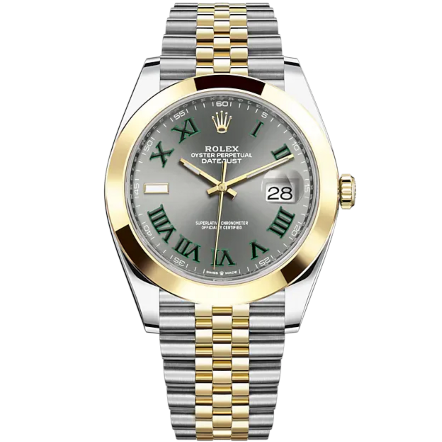 Datejust 41 41mm Jubilee Bracelet Oystersteel and Yellow Gold with Slate Dial Yellow Gold Bezel