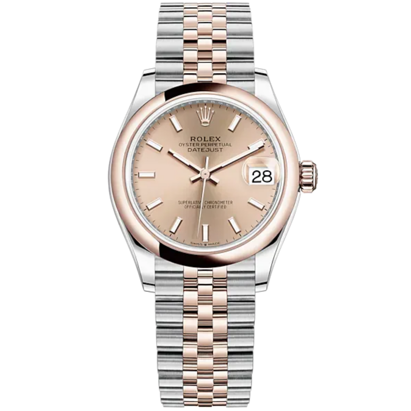 Datejust 31 31mm Jubilee Bracelet Oystersteel and Everose Gold with Rosé-Colour Dial Everose Gold Bezel