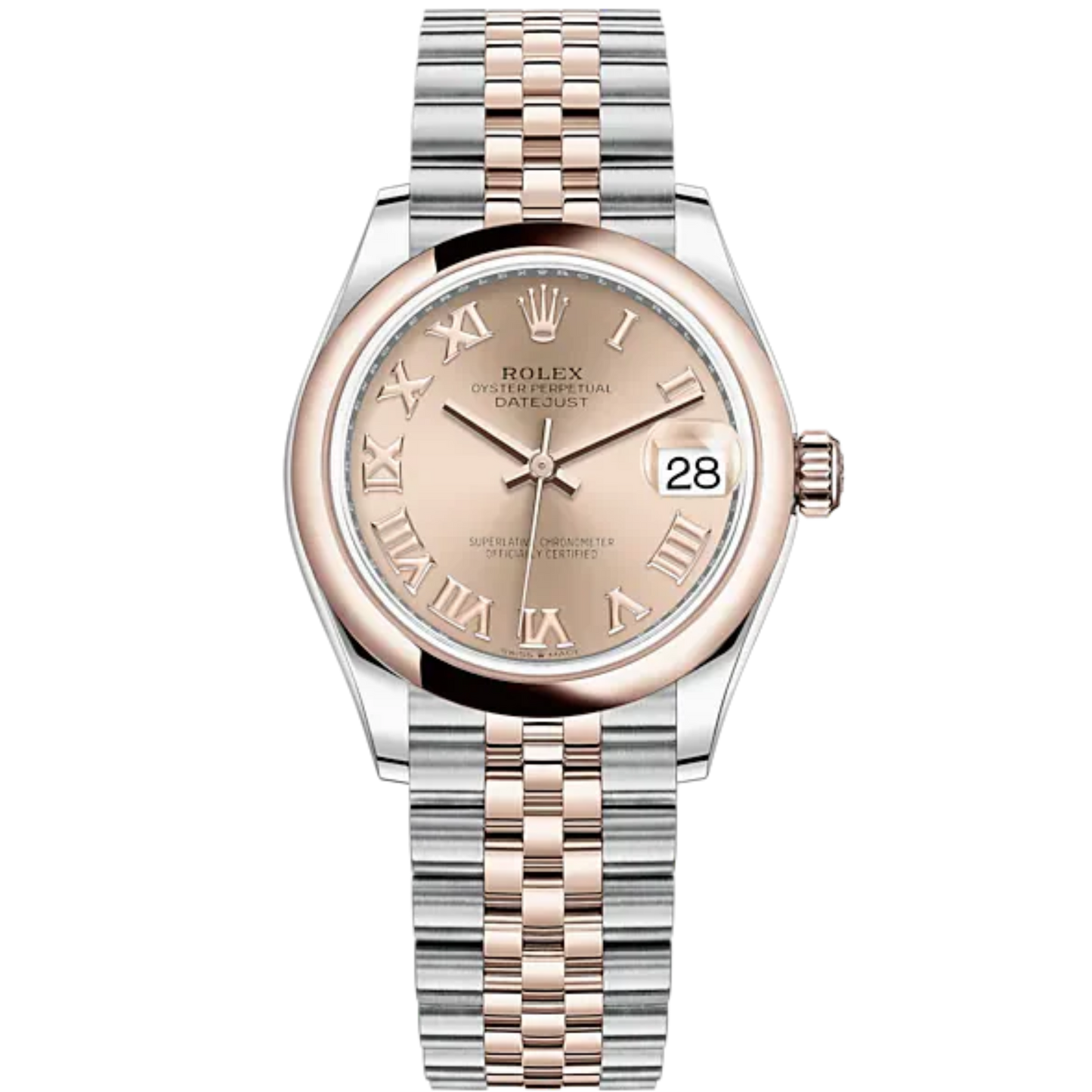 Datejust 31 31mm Jubilee Bracelet Oystersteel and Everose Gold with Rosé-Colour Dial Everose Gold Bezel