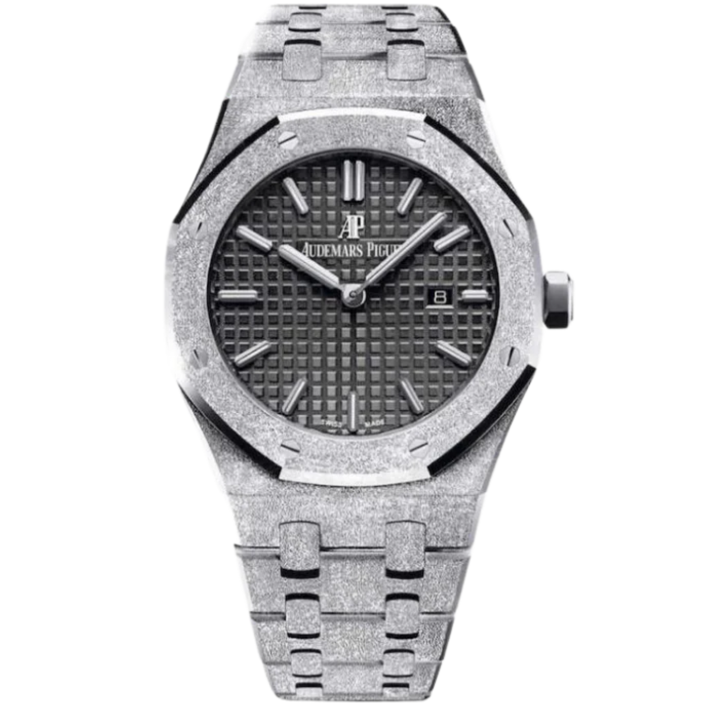 Audemars Piguet 33MM Royal Oak Ref. 67653BC.GG.1263BC.02 White Gold Frosted Black Dial