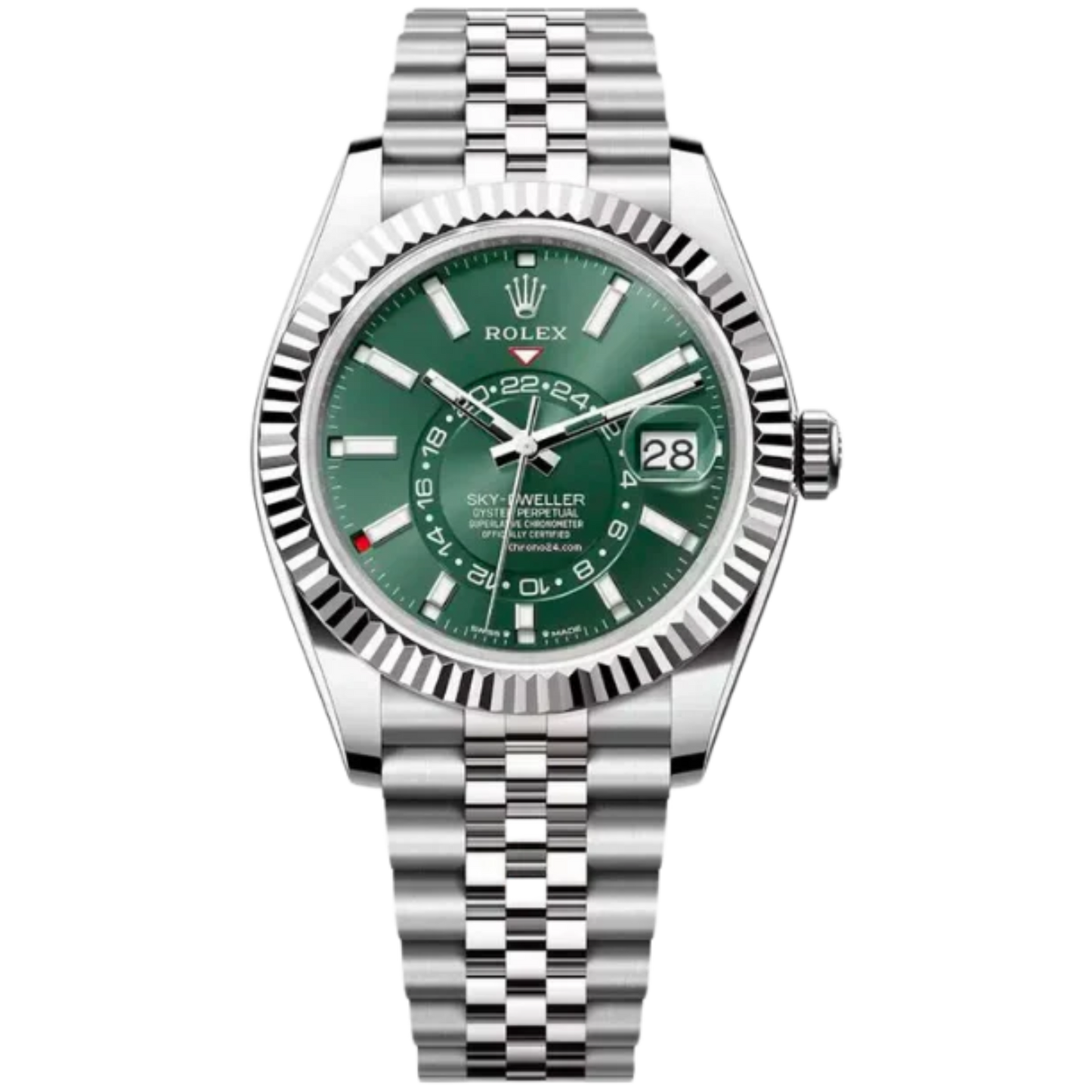 336934 Stainless Steel Green Dial Skydweller on Jubilee