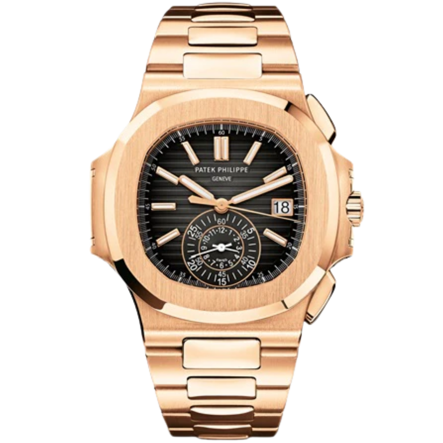 5980/1R Nautilus 40.5mm Rose Gold Bracelet Gradient Black Embossed Dial Rose Gold Bezel